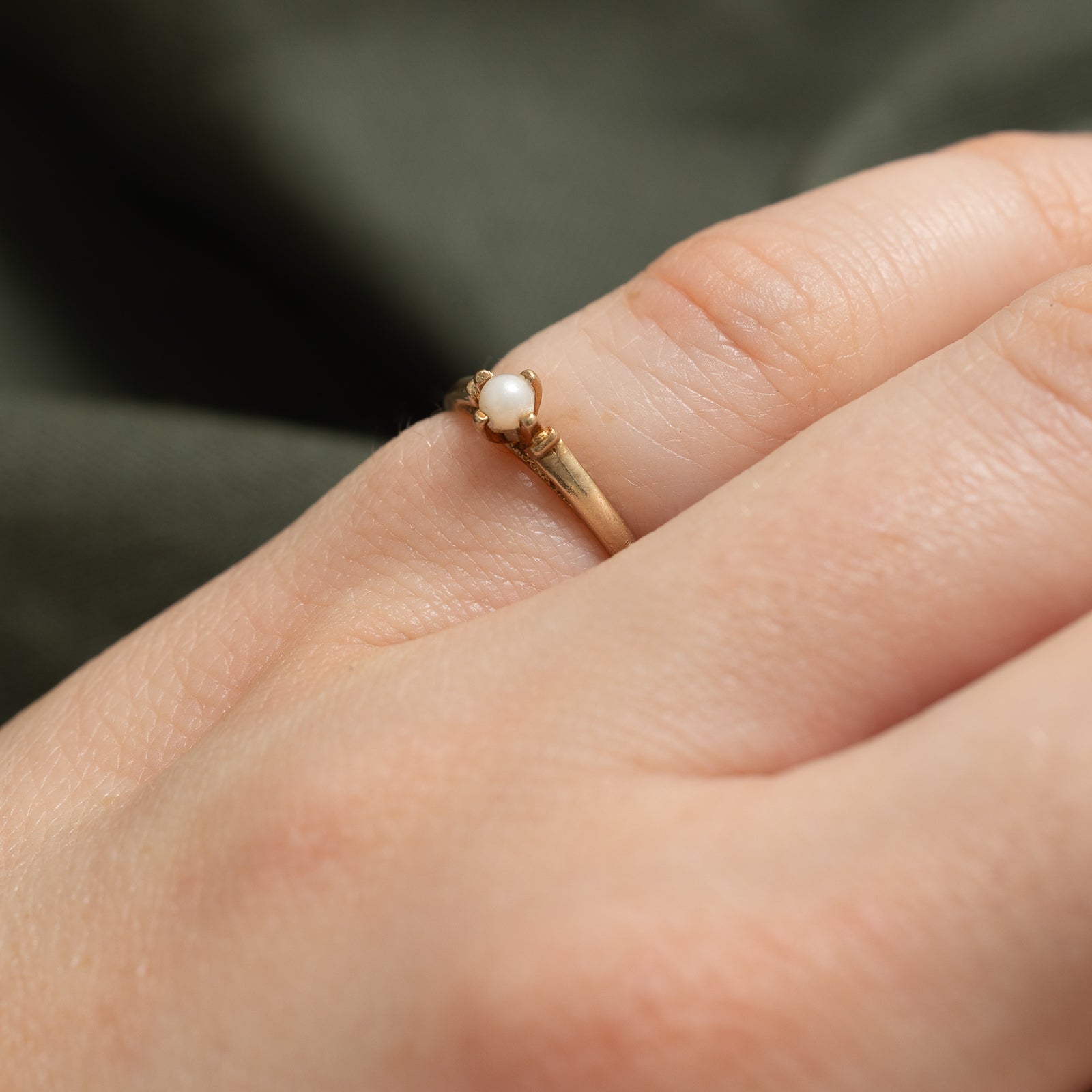 Solitaire Pearl Ring | SZ 2.75