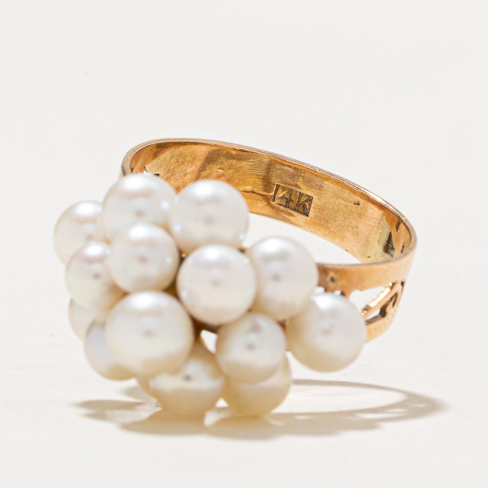 Pearl Cluster Cocktail Ring | SZ 6