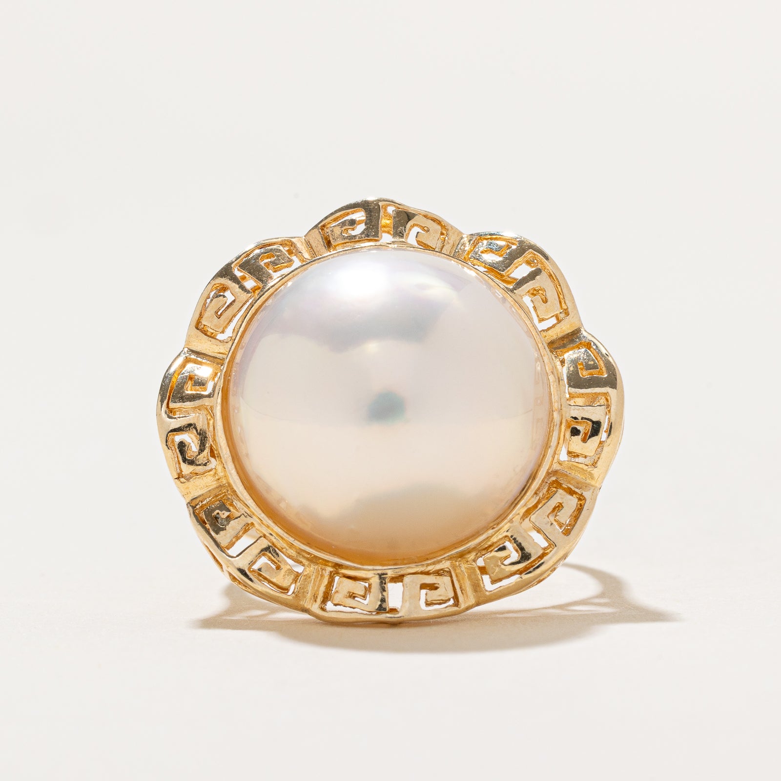 Solitaire Pearl Cocktail Ring | SZ 7.25