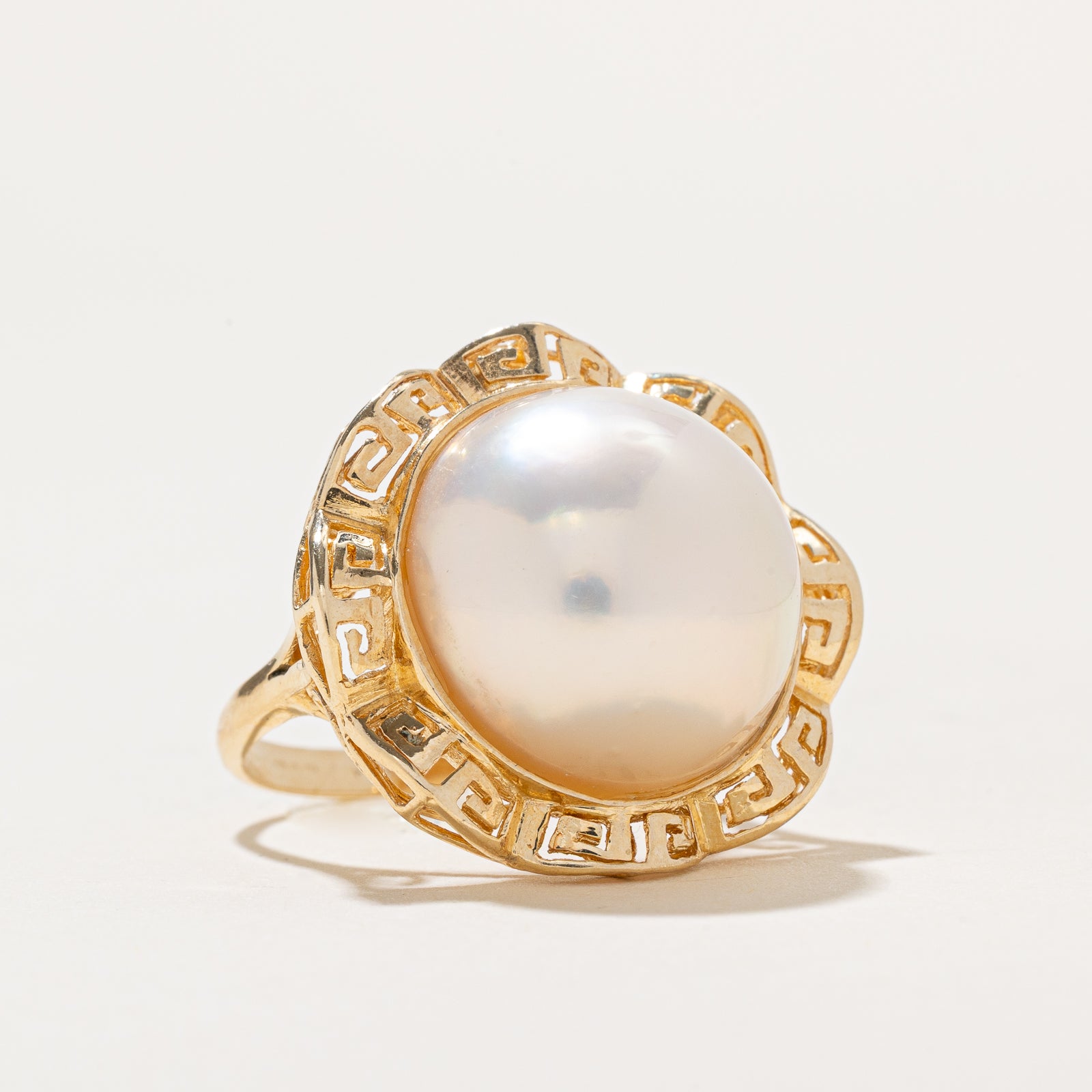 Solitaire Pearl Cocktail Ring | SZ 7.25