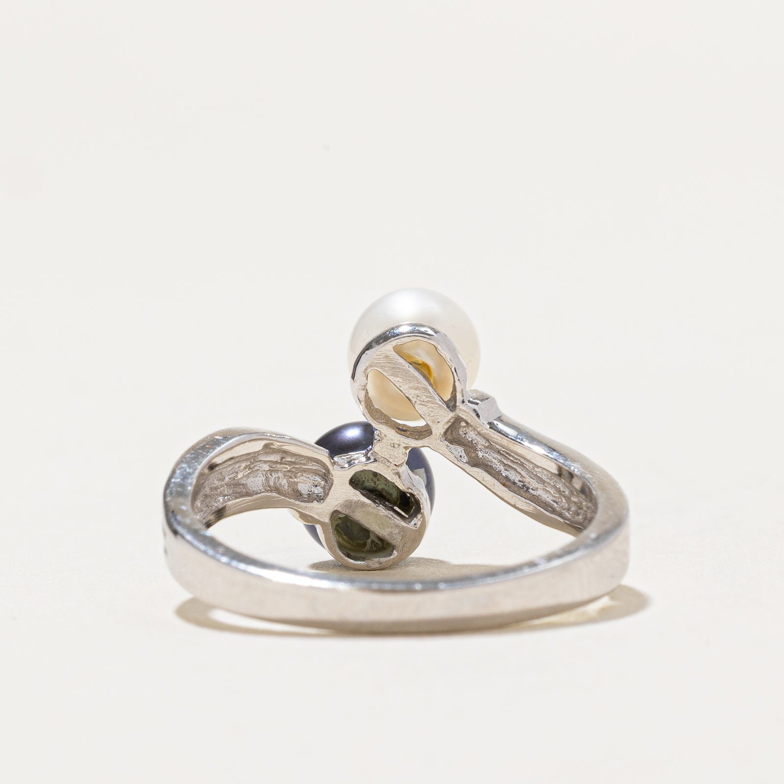 Toi et Moi Pearl Bypass Ring | SZ 6.75