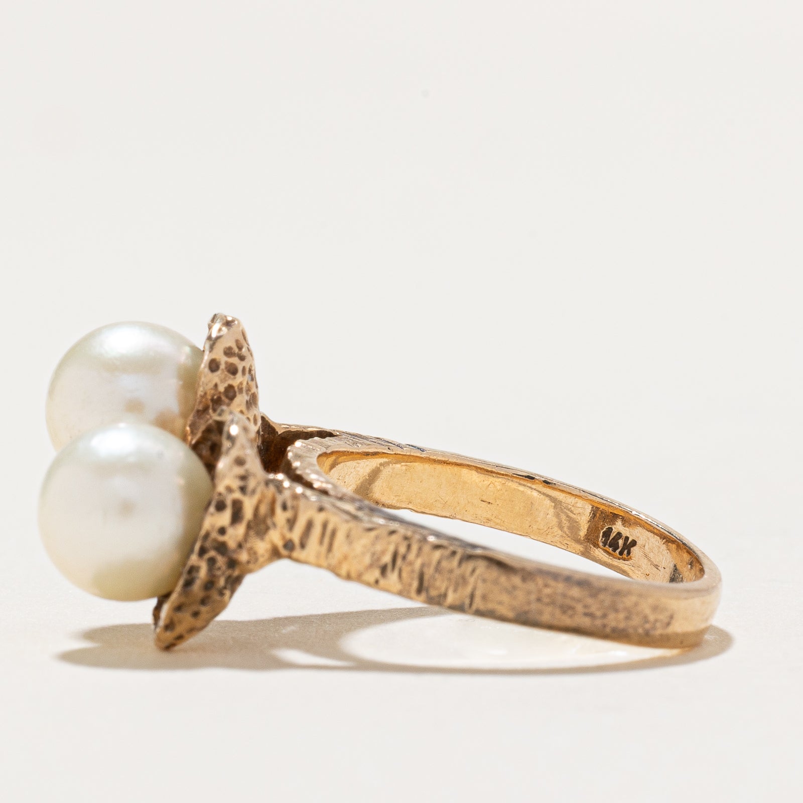 Toi et Moi Pearl Ring | SZ 4.25