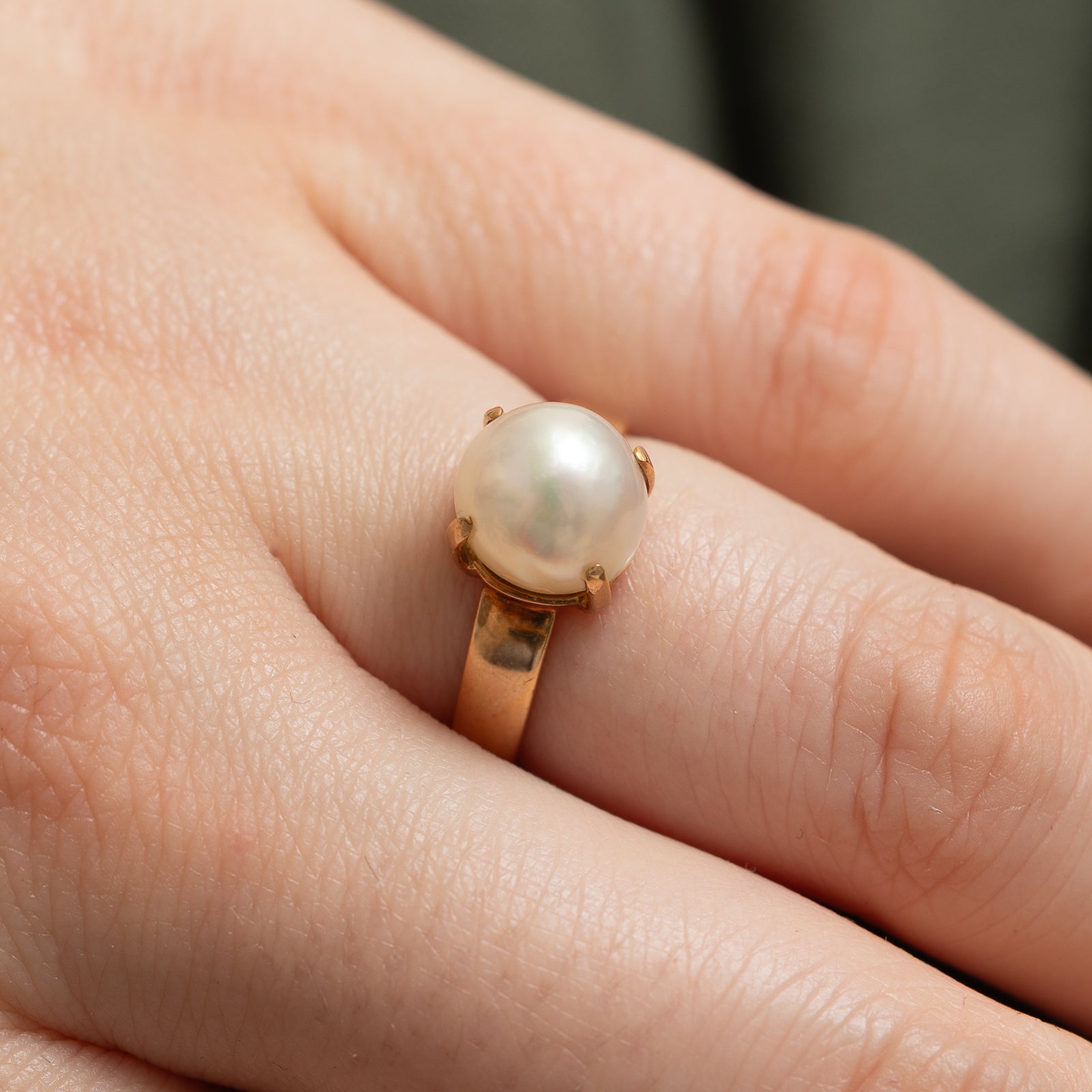Solitaire Pearl Ring | SZ 6.5