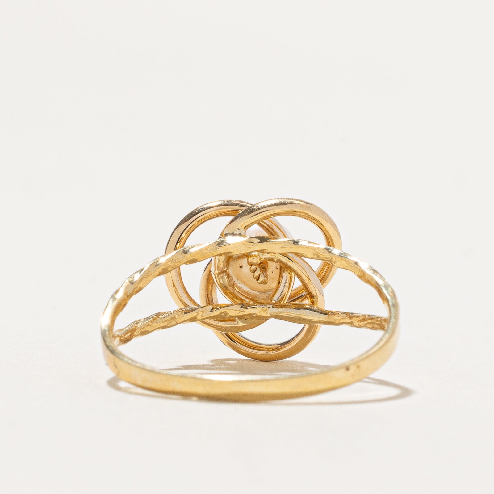 Solitaire Pearl Abstract Ring | SZ 6.5