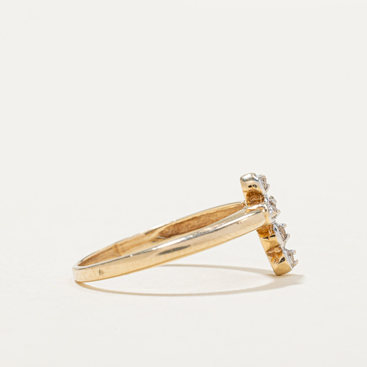 10K Illusion Set Diamond Cross Ring | 0.025ctw | SZ 6