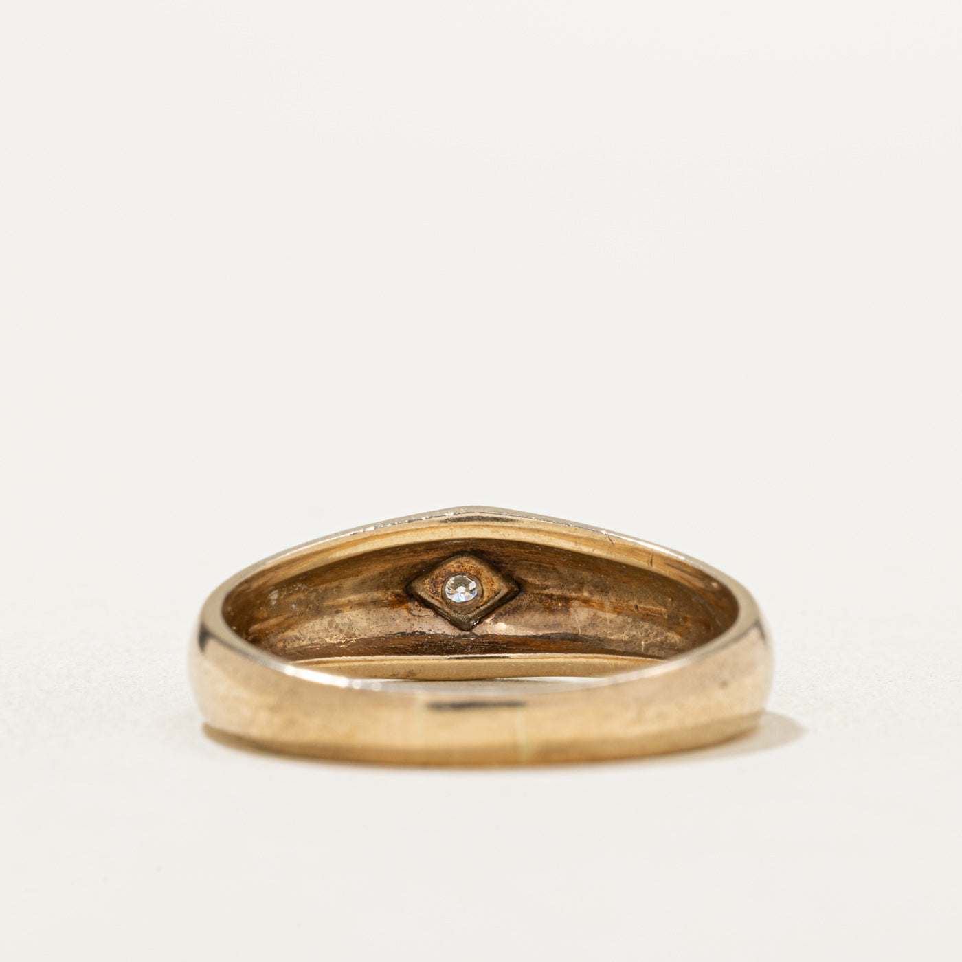 Diamond Pentagon Knife Edge Ring | 0.03ct | SZ 11.25