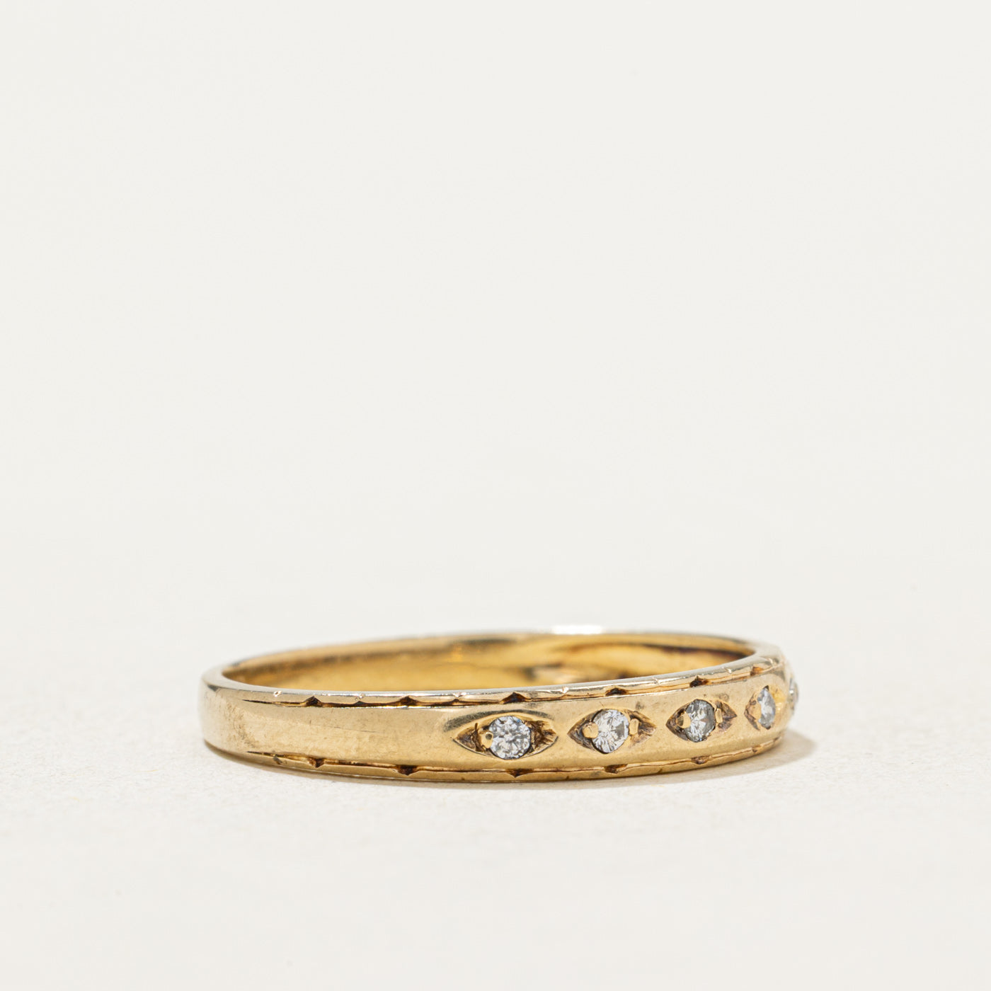 10K Semi Eternity Diamond Band | 0.03ctw | SZ 6.5