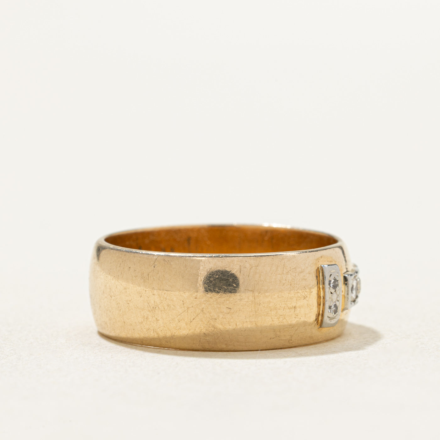 14K Multi Column Diamond Band | 0.15ctw | SZ 9.25