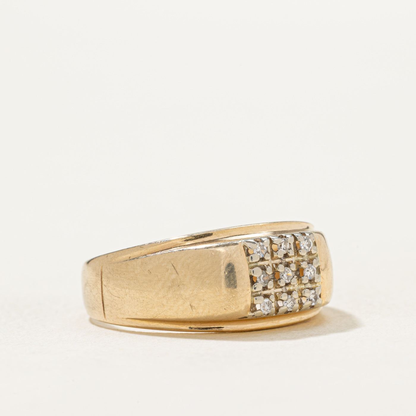 14K Grid Diamond Ring | 0.06ctw | SZ 8.5
