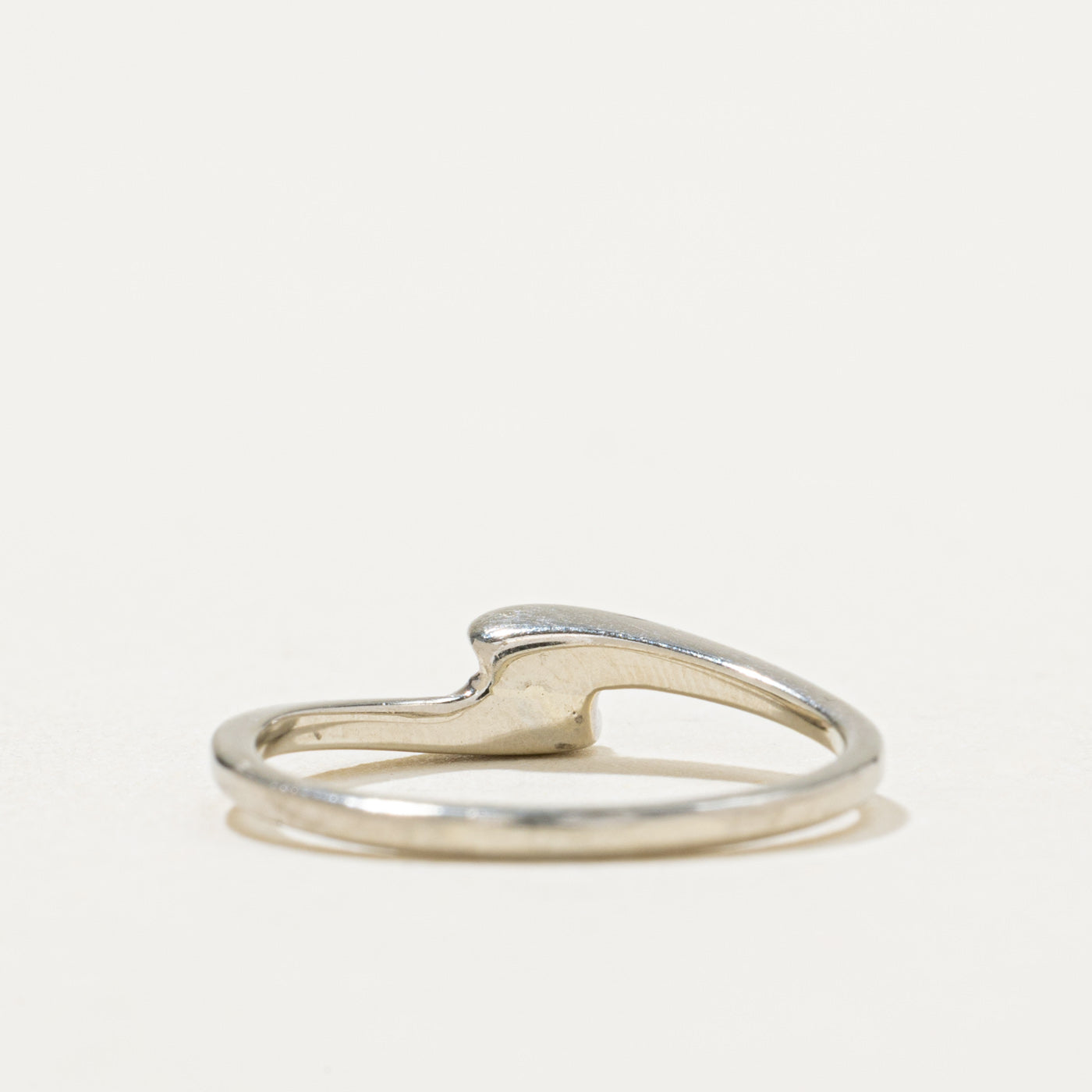 10K Tension Set Diamond Bypass Ring | 0.075ct | SZ 3.75