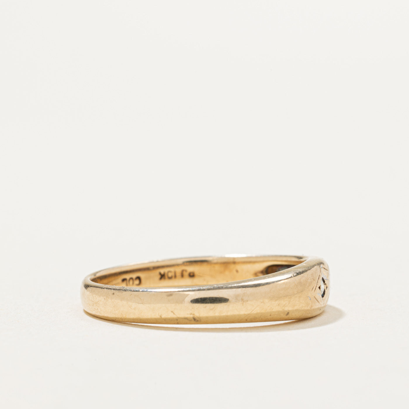 10K Flush Set Diamond Ring | 0.015ct | SZ 10
