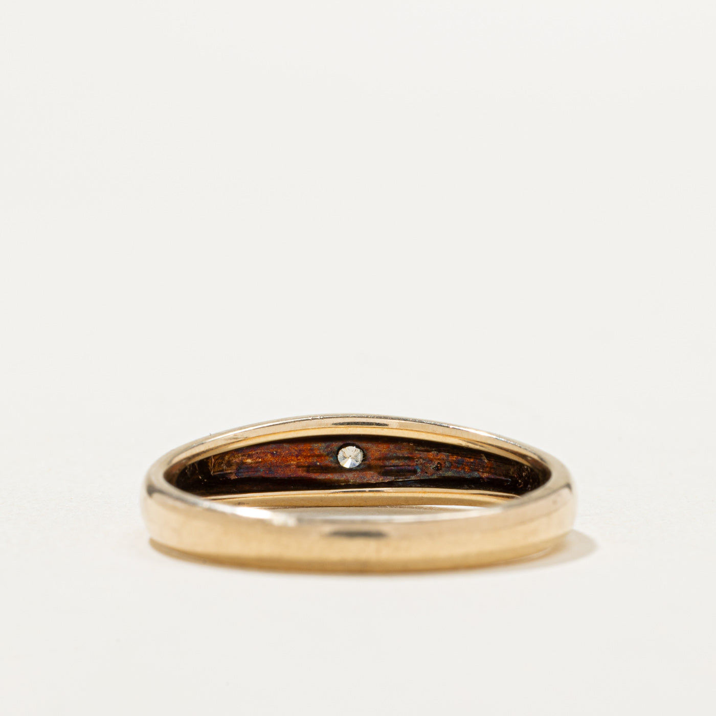 10K Flush Set Diamond Ring | 0.015ct | SZ 10