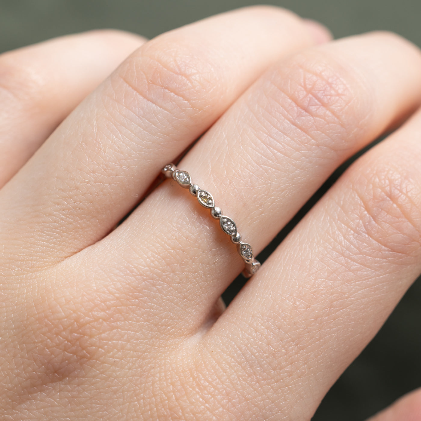 10K Semi Eternity Diamond Marquise Band | 0.05ctw | SZ 6