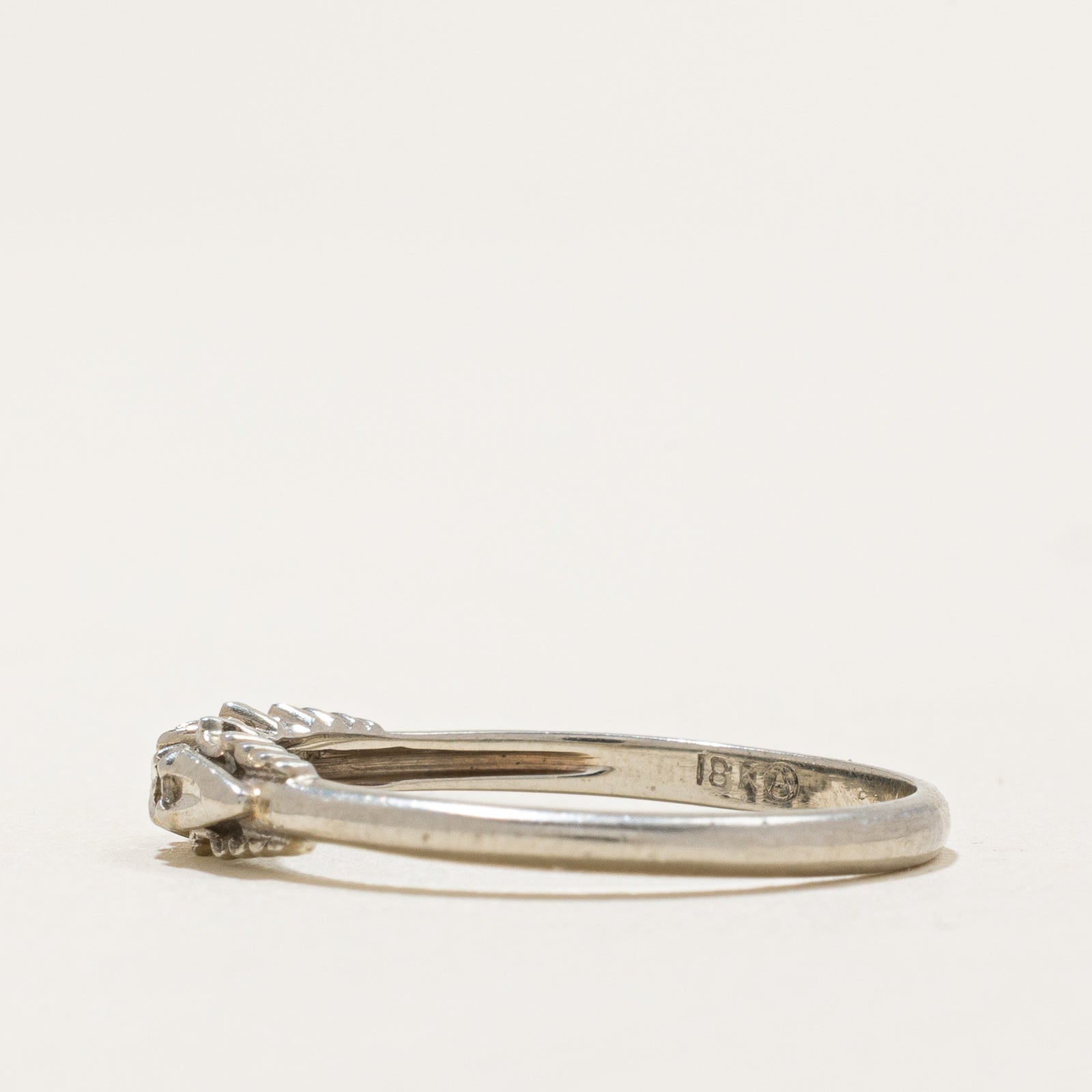 Three Stone Diamond Ring | 0.015ctw | SZ 7.5
