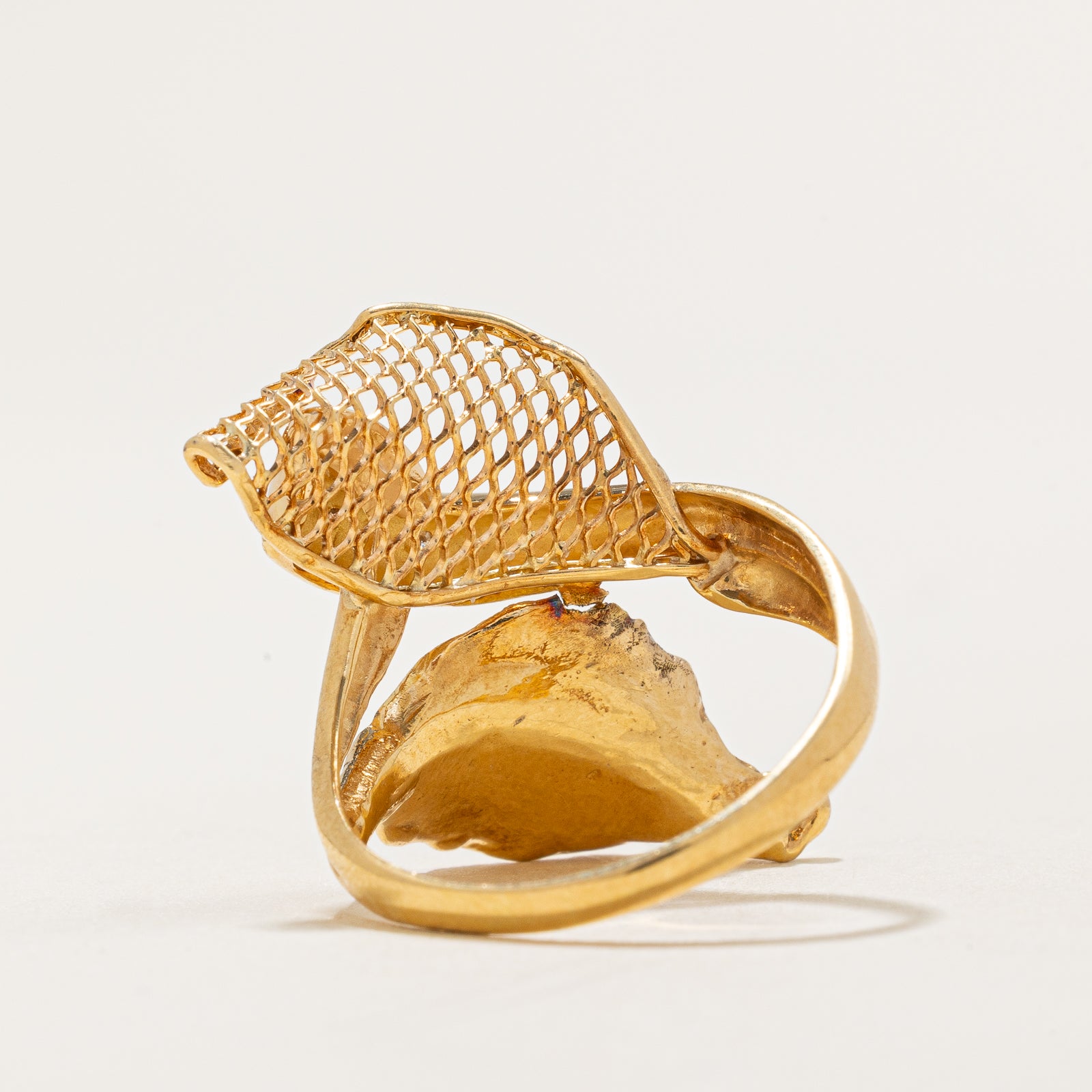 Diamond Leaf Cocktail Ring | 0.01ctw | SZ 8.75