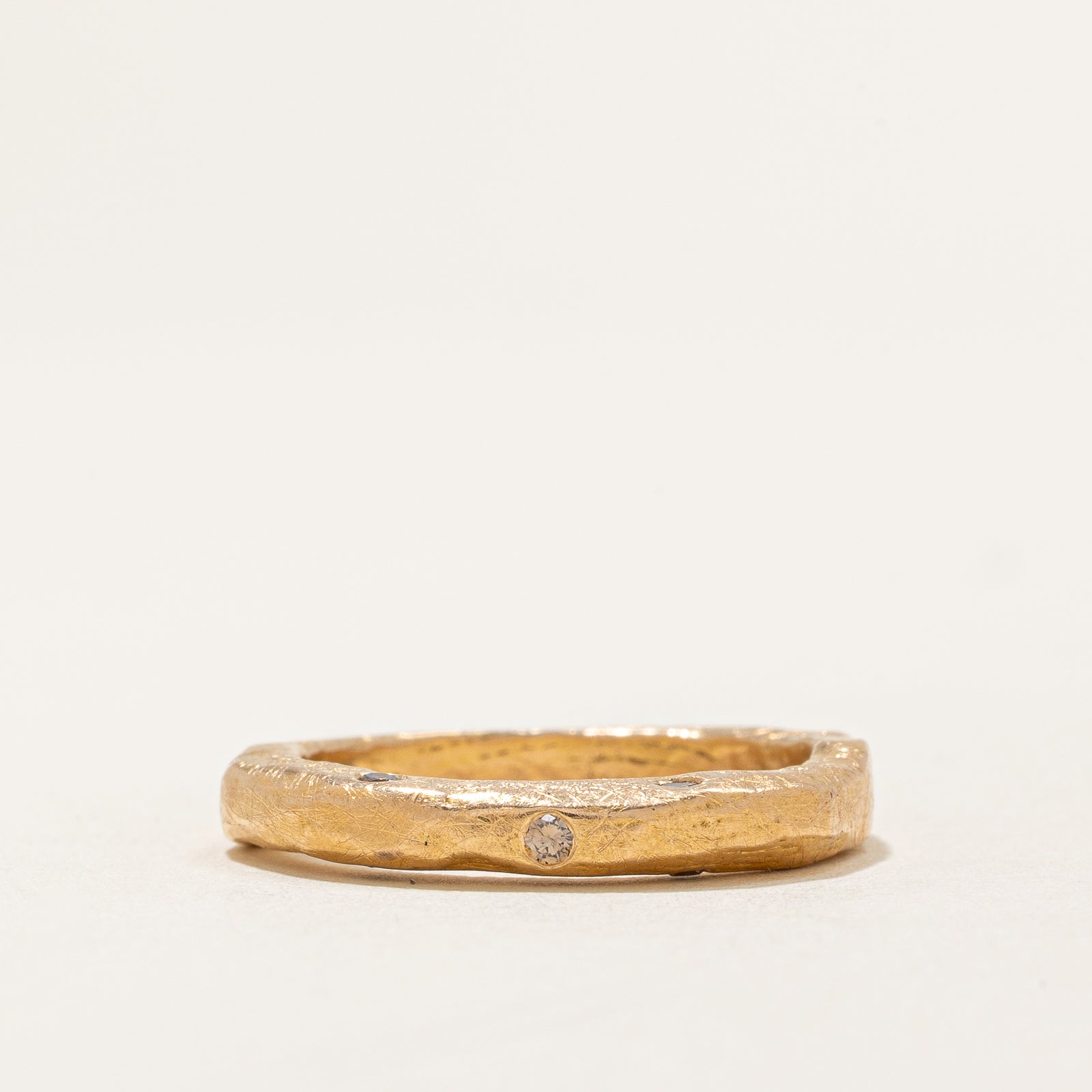 Bague abstraite en diamants dispersés | 0,05 ct | Taille 6,5