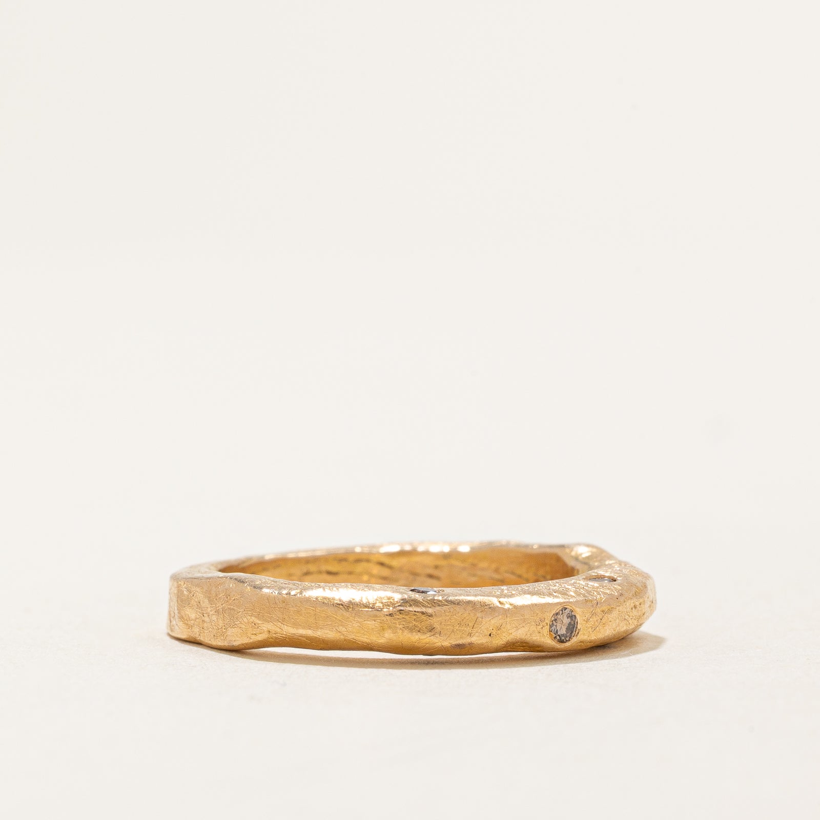 Bague abstraite en diamants dispersés | 0,05 ct | Taille 6,5