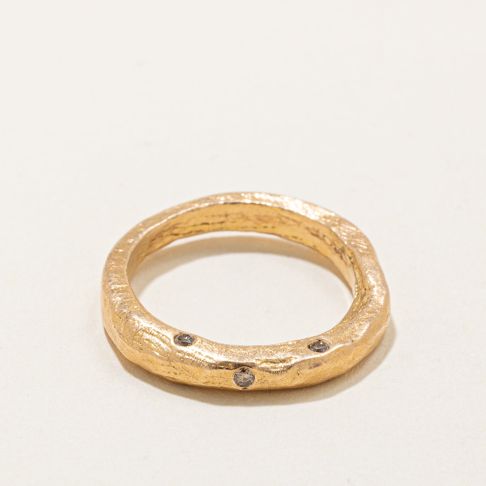 Bague abstraite en diamants dispersés | 0,05 ct | Taille 6,5