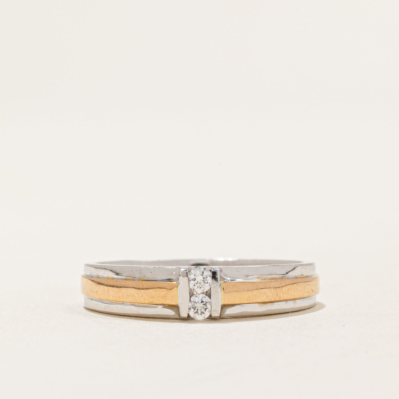 Two Stone Diamond Band | 0.034ctw | SZ 8