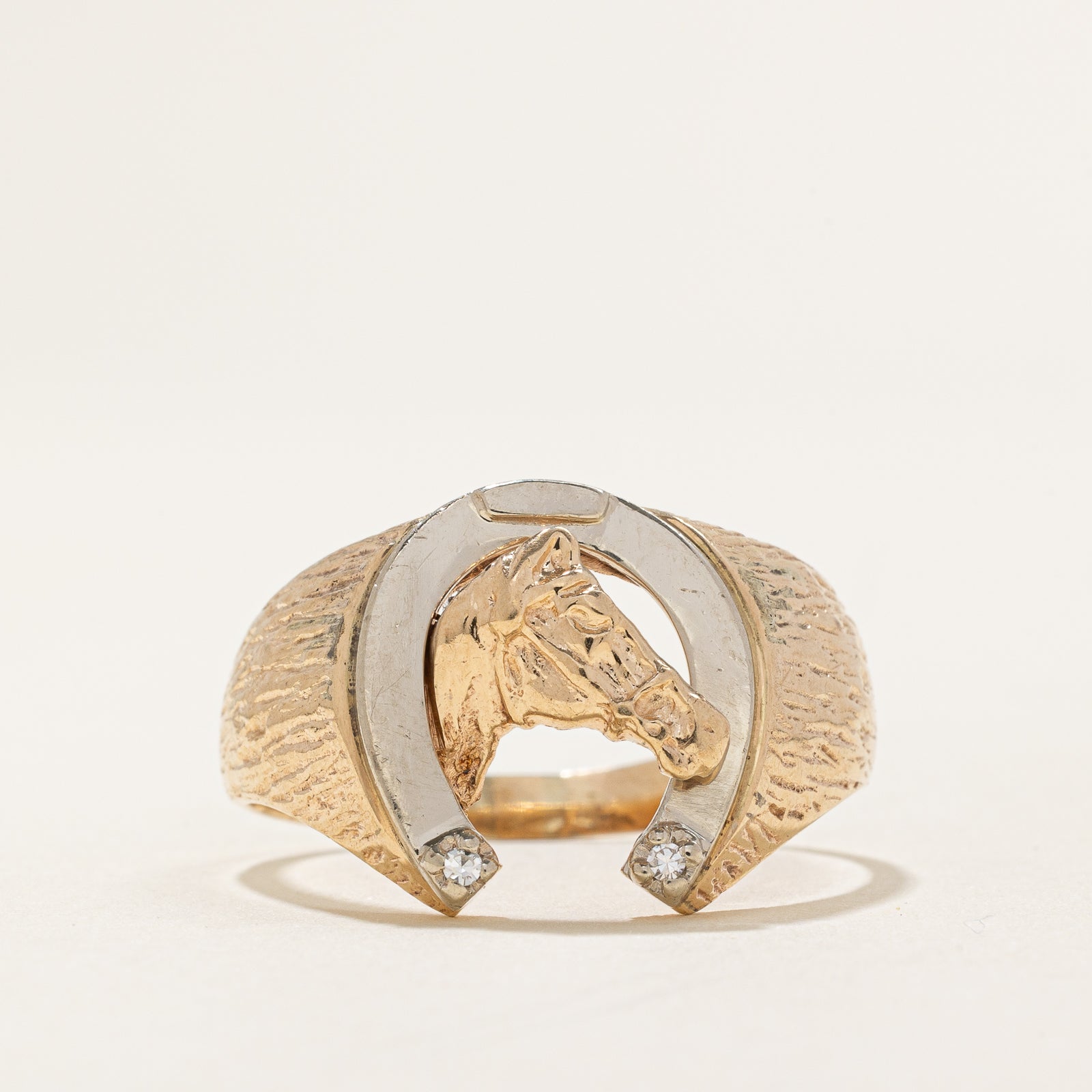 Diamond Horse Cocktail Ring | 0.015ctw | SZ 12.75