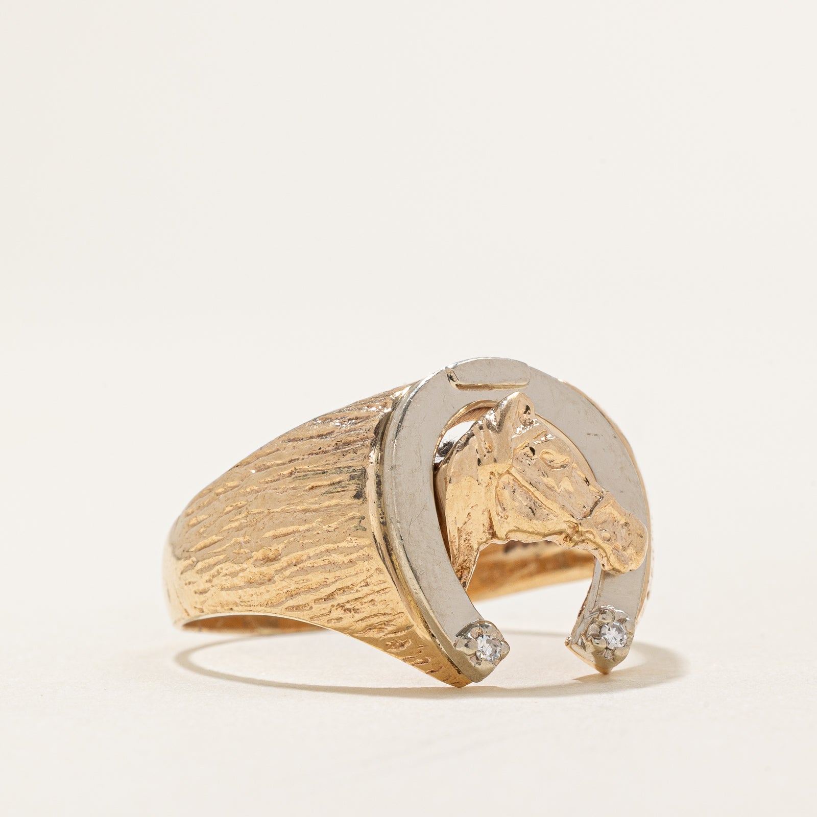 Diamond Horse Cocktail Ring | 0.015ctw | SZ 12.75