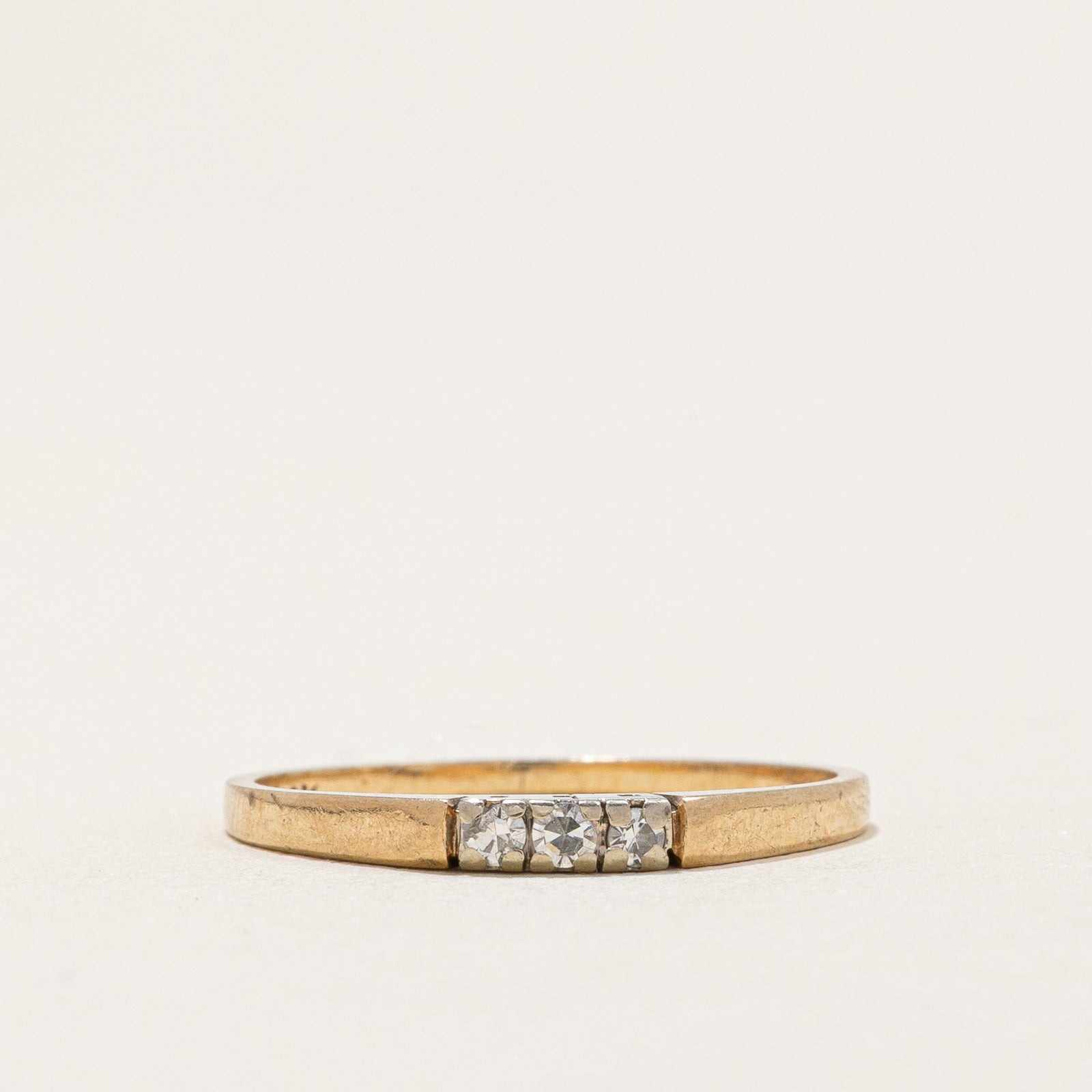 Three Stone Diamond Band | 0.03ctw | SZ 6