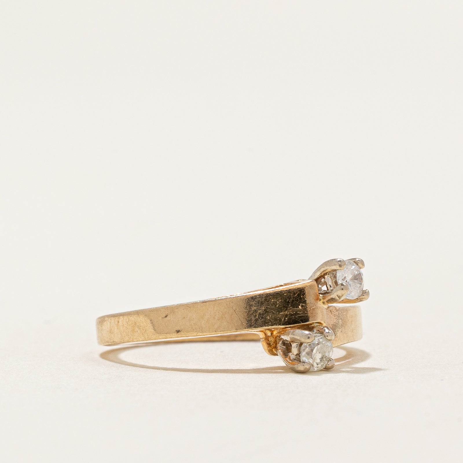 Bague deux diamants | 0,09 ct au total | Taille 2,75