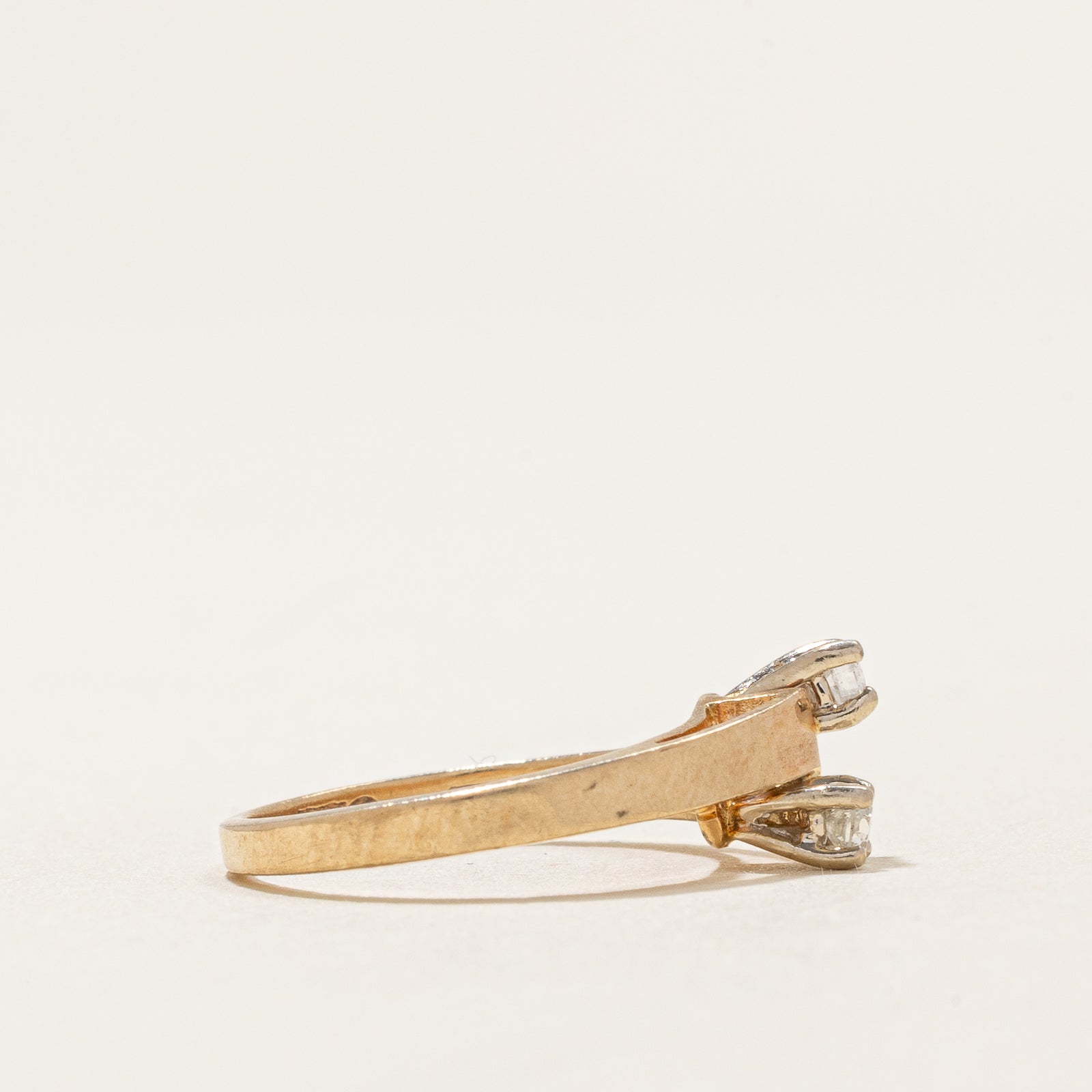 Bague deux diamants | 0,09 ct au total | Taille 2,75