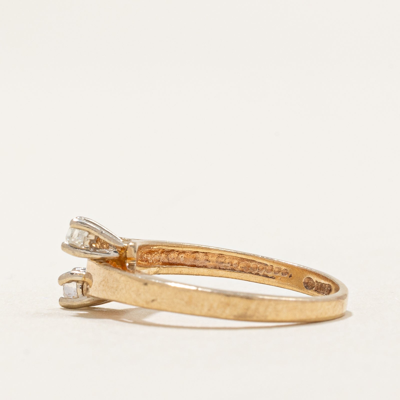 Bague deux diamants | 0,09 ct au total | Taille 2,75