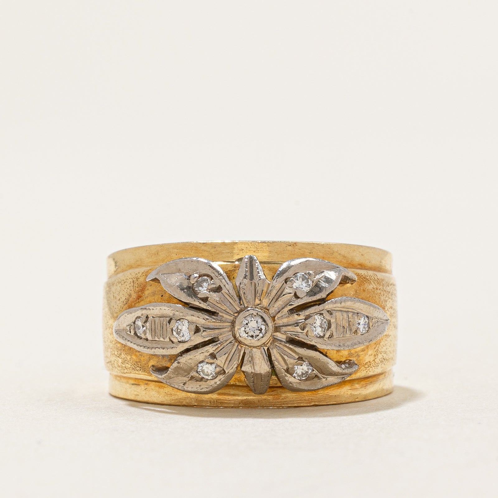 1981 Soviet Hallmarked Diamond Ring | 0.05ctw | SZ 6.75