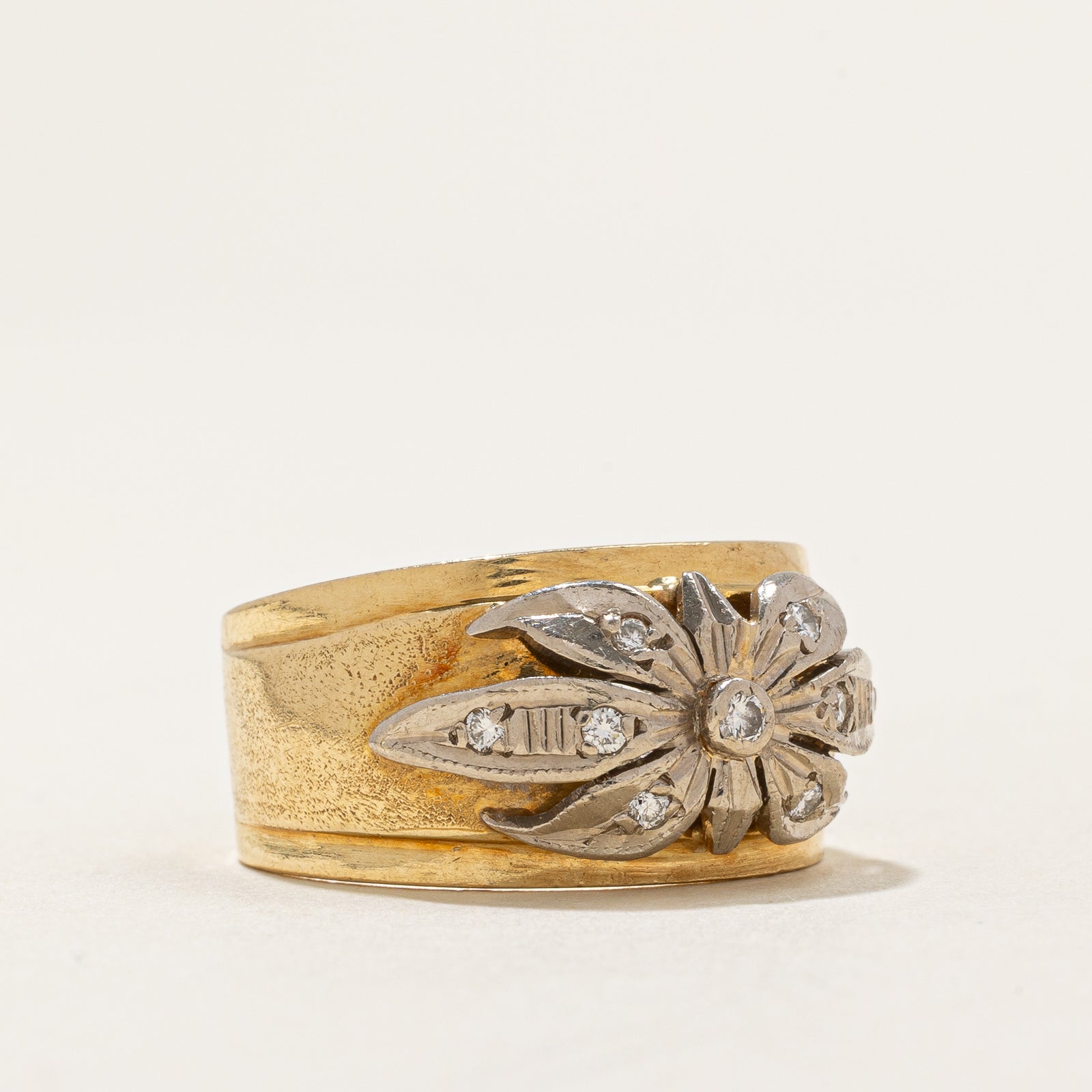 1981 Soviet Hallmarked Diamond Ring | 0.05ctw | SZ 6.75