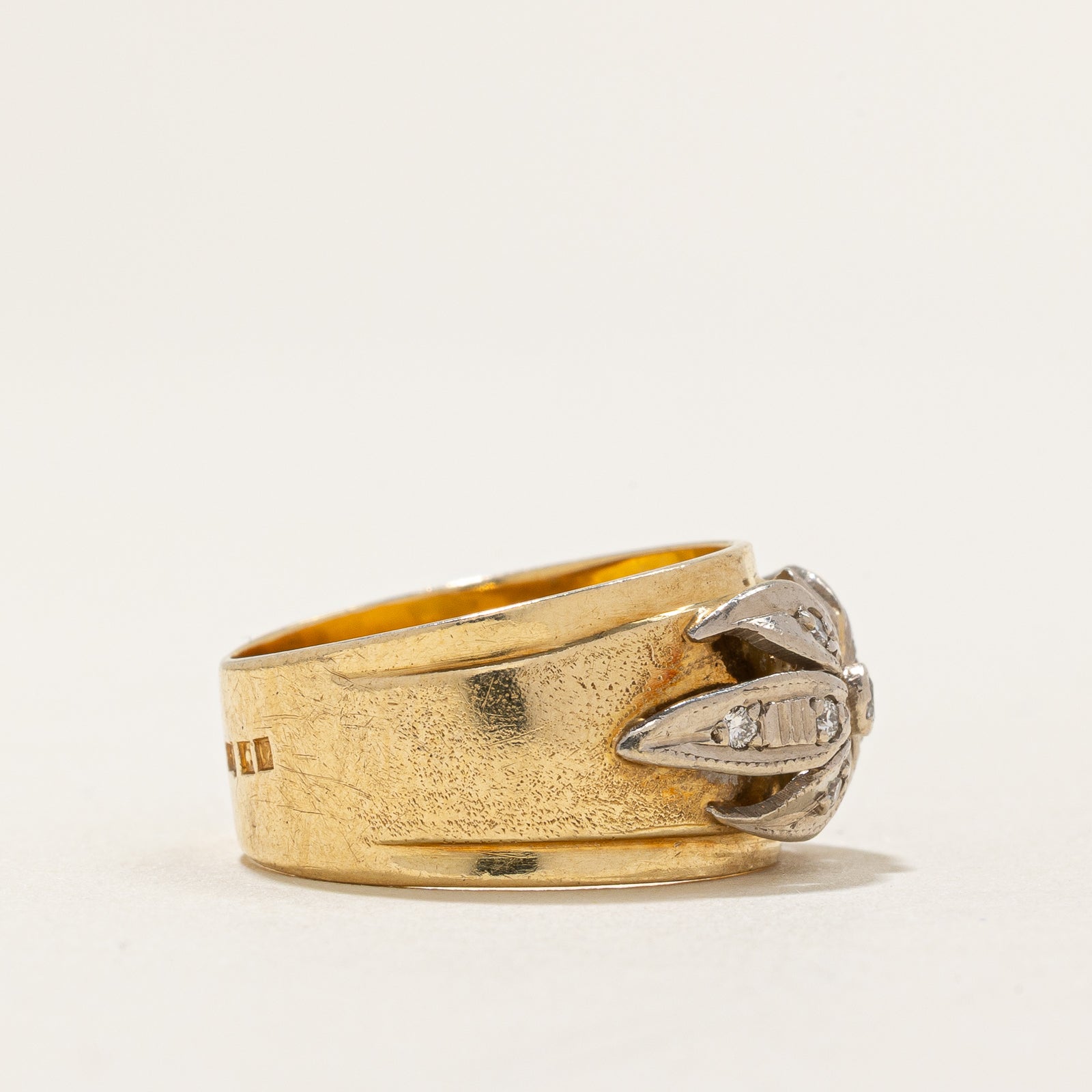 1981 Soviet Hallmarked Diamond Ring | 0.05ctw | SZ 6.75