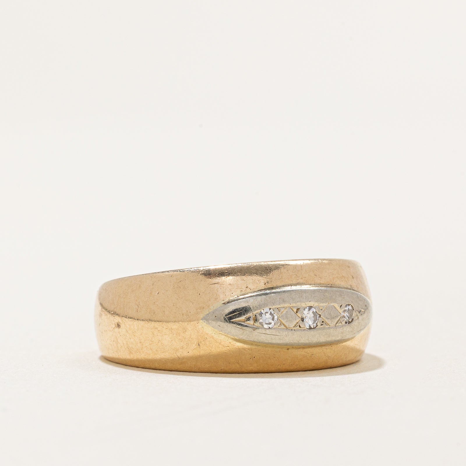 Three Stone Diamond Band | 0.025ctw | SZ 7