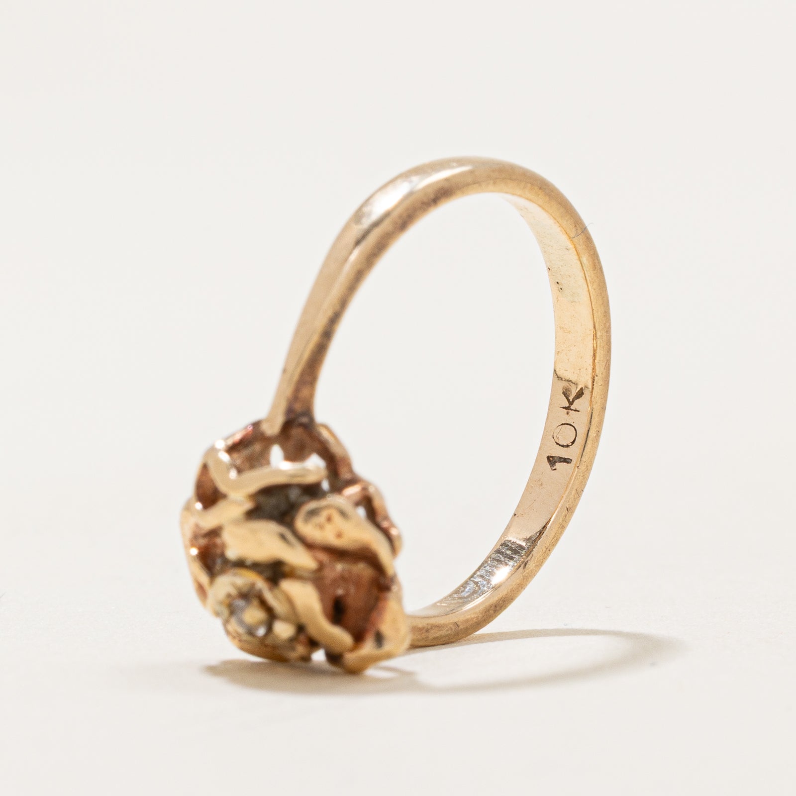 Single Stone Diamond Flower Ring | 0.004ct | SZ 4.75