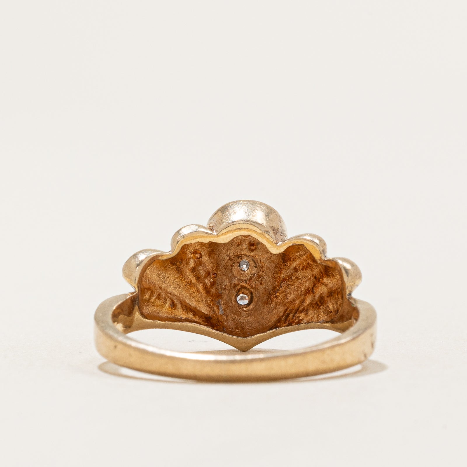 Bague chevron en diamant colonne | 0,042 ct | Taille 7