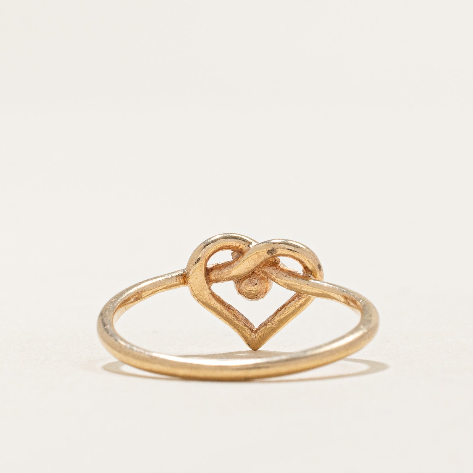 Bague cœur en diamant unique | 0,01 ct | Taille 4,5