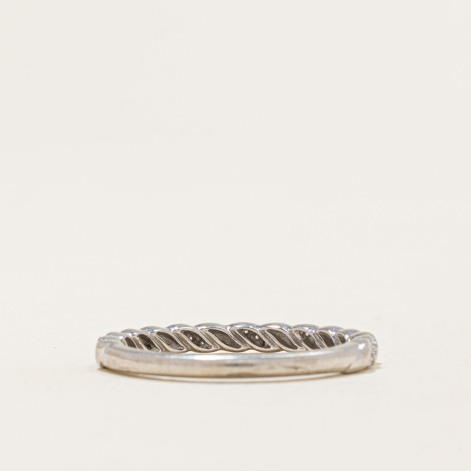 Semi Eternity Diamond Twisted Ring | 0.105ctw | SZ 6.75