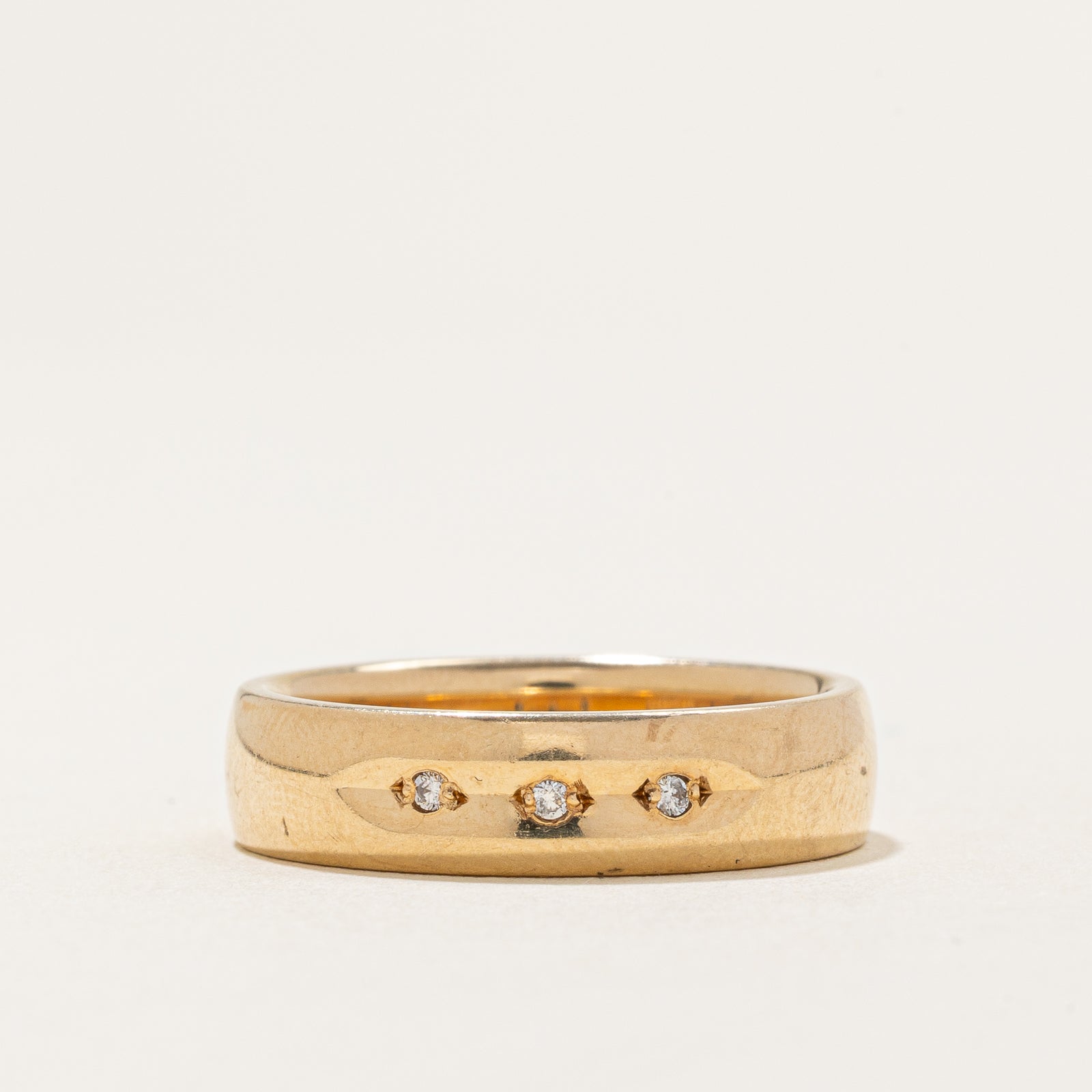 Three Stone Diamond Band | 0.015ctw | SZ 8.25