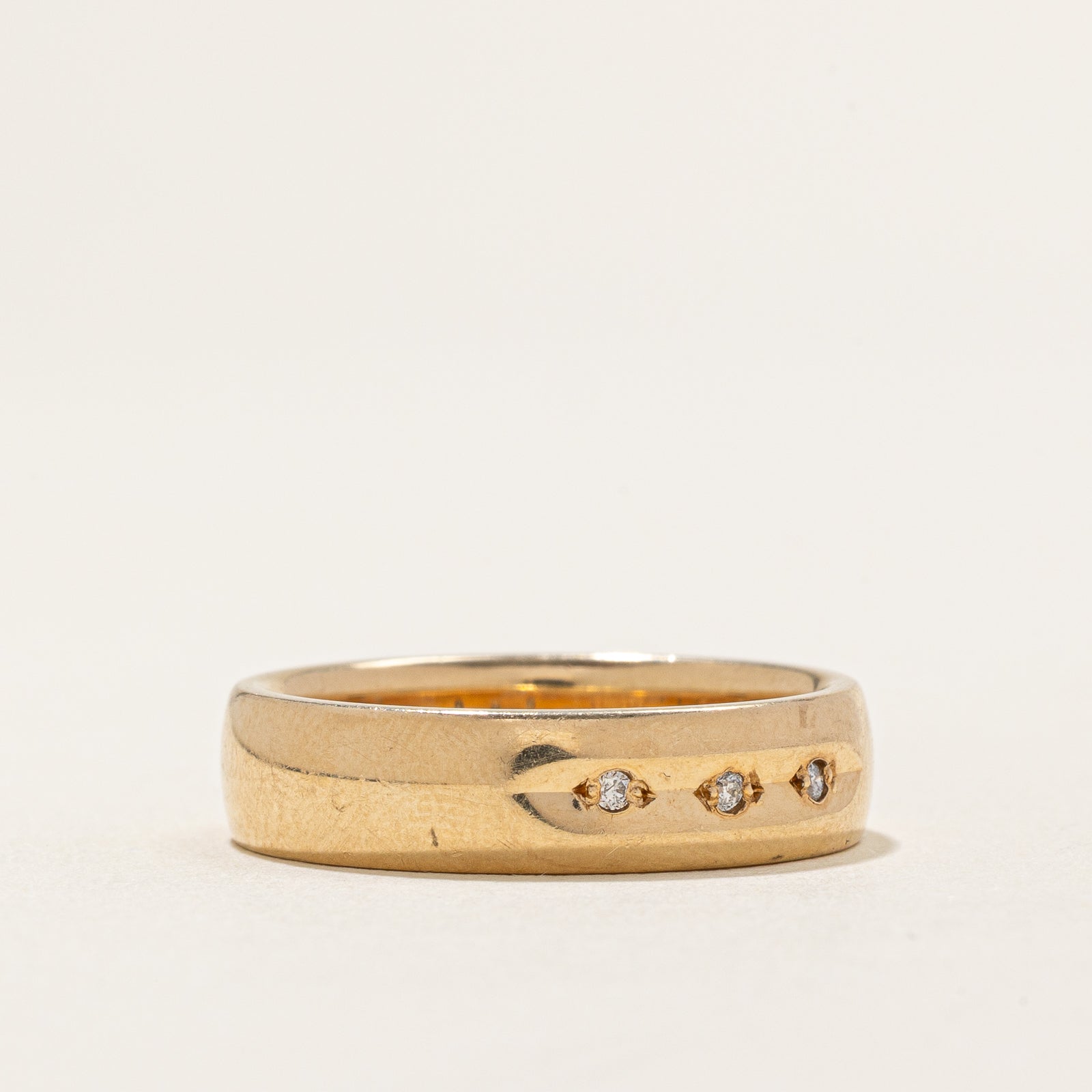 Three Stone Diamond Band | 0.015ctw | SZ 8.25