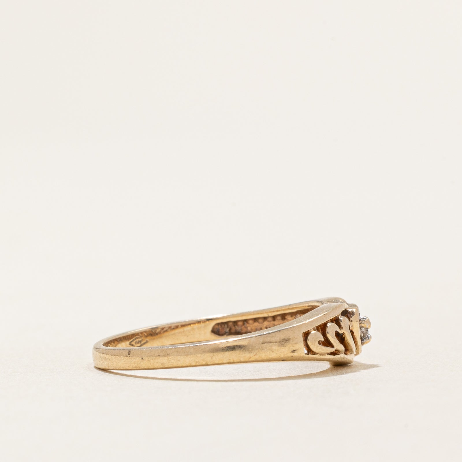 Single Stone Diamond Heart Ring | 0.01ct | SZ 5.75