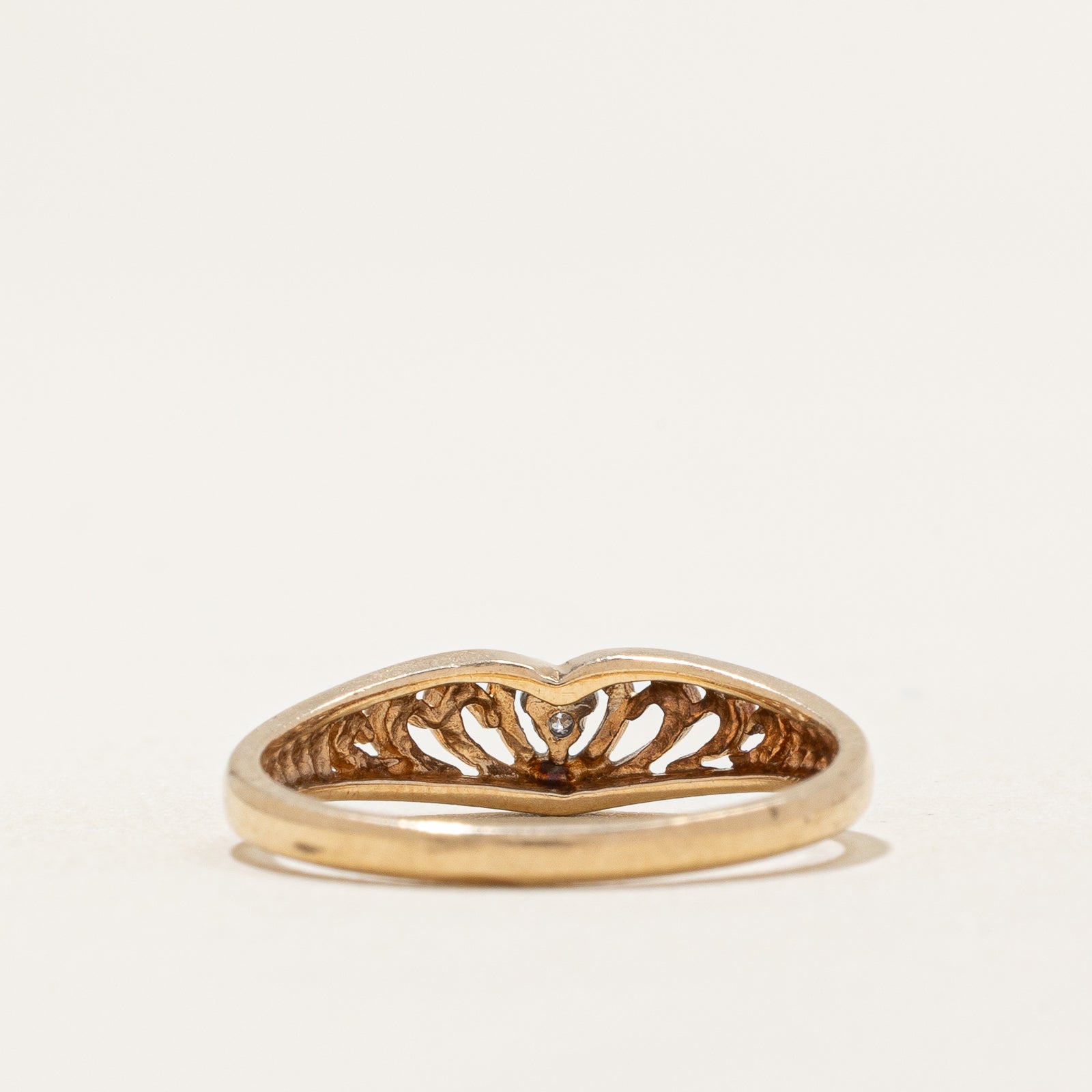 Single Stone Diamond Heart Ring | 0.01ct | SZ 5.75