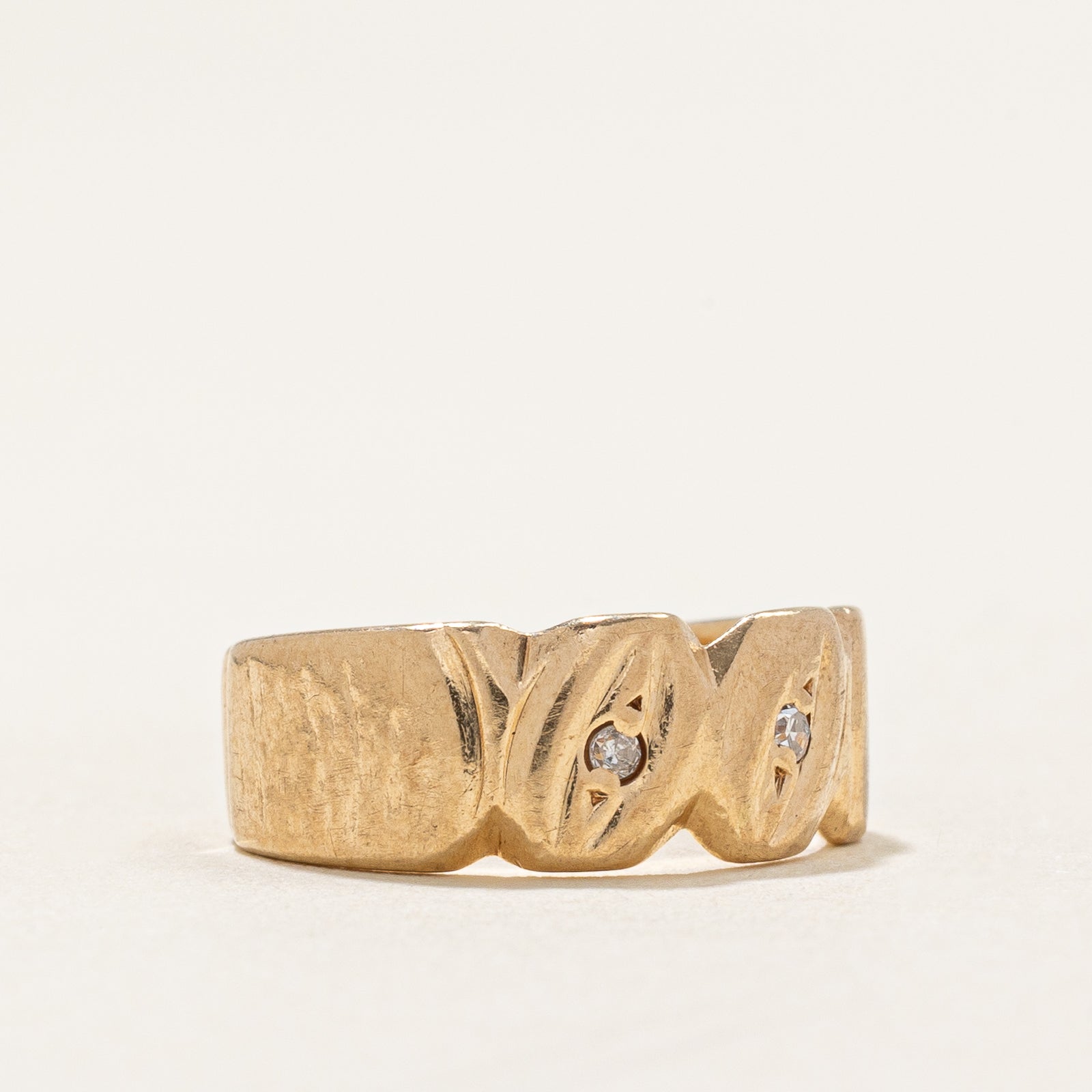 Two Stone Diamond Band | 0.006ctw | SZ 2.25