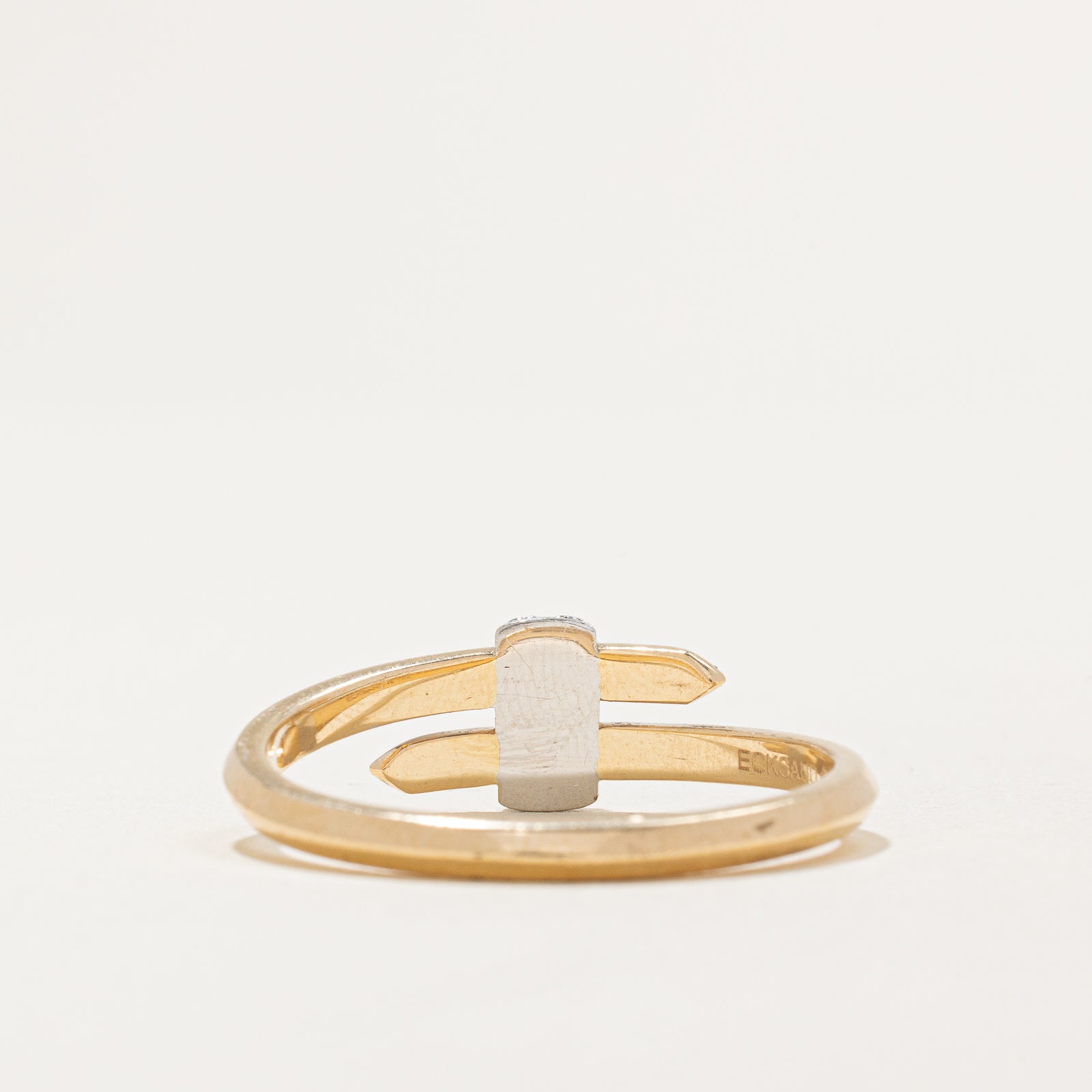 Cluster Diamond Cross Over Ring | 0.031ctw | SZ 13.25