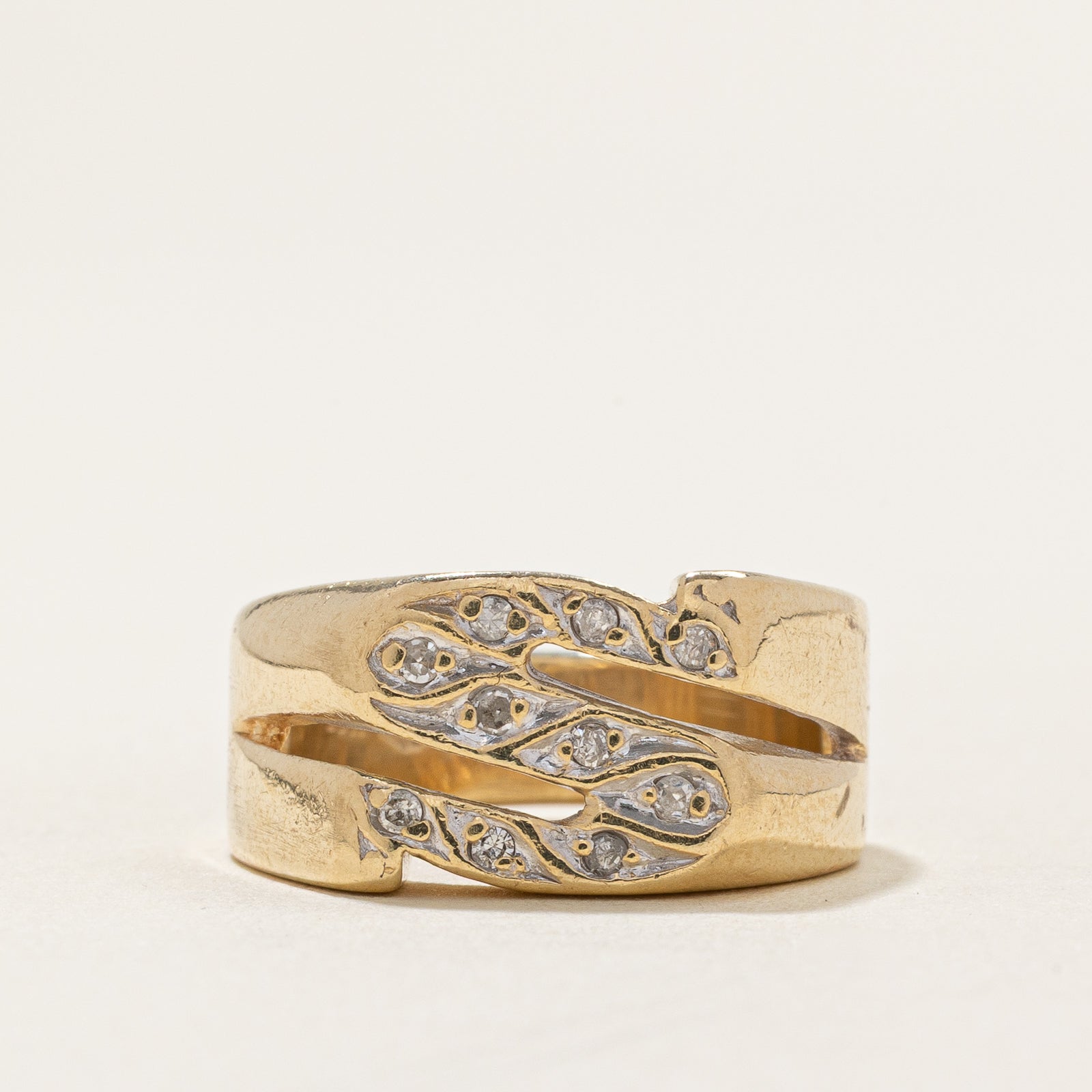 Diamond 'S' Initial Ring | 0.035ctw | SZ 4.5