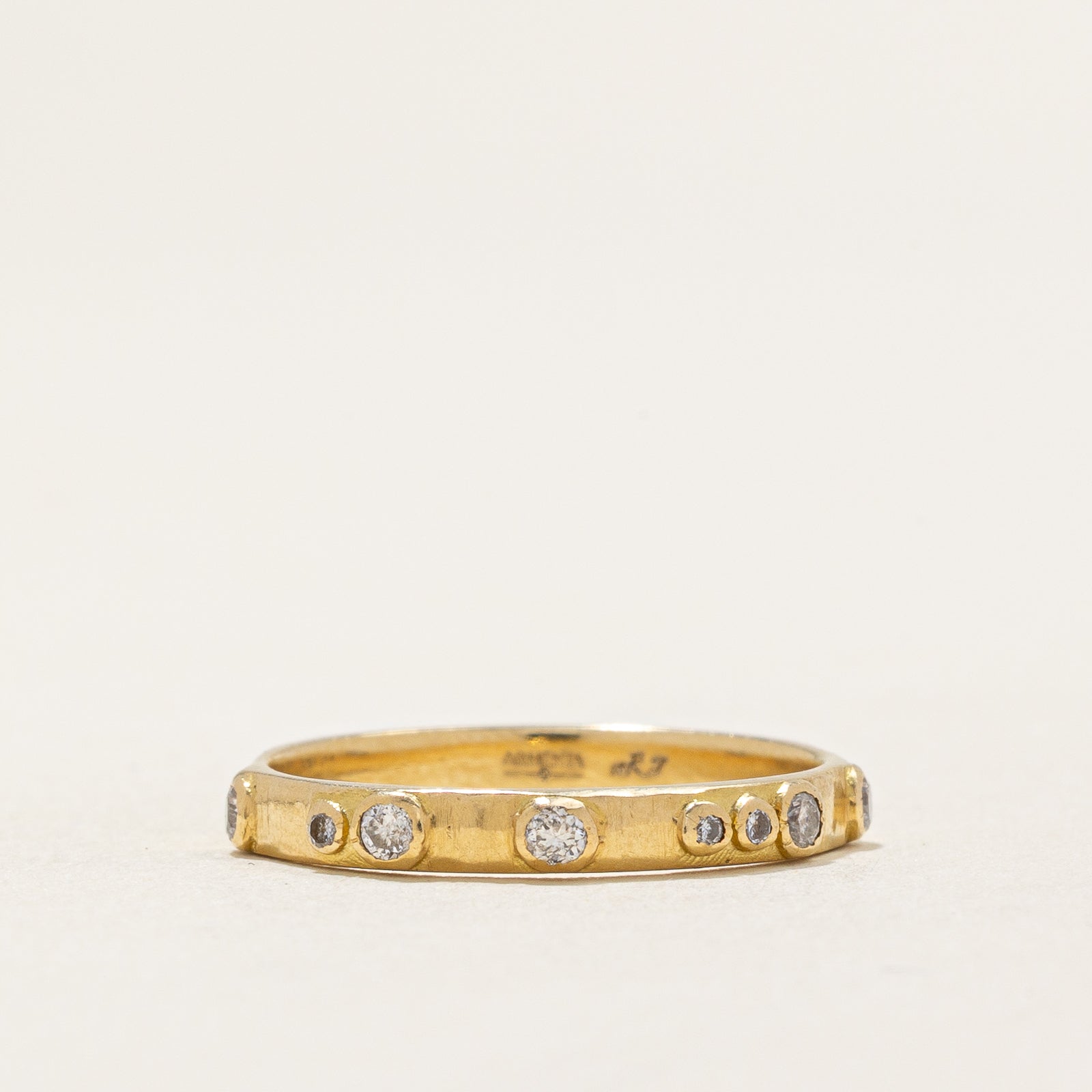Bague sertie de diamants dispersés | 0,17 ct | Taille 5