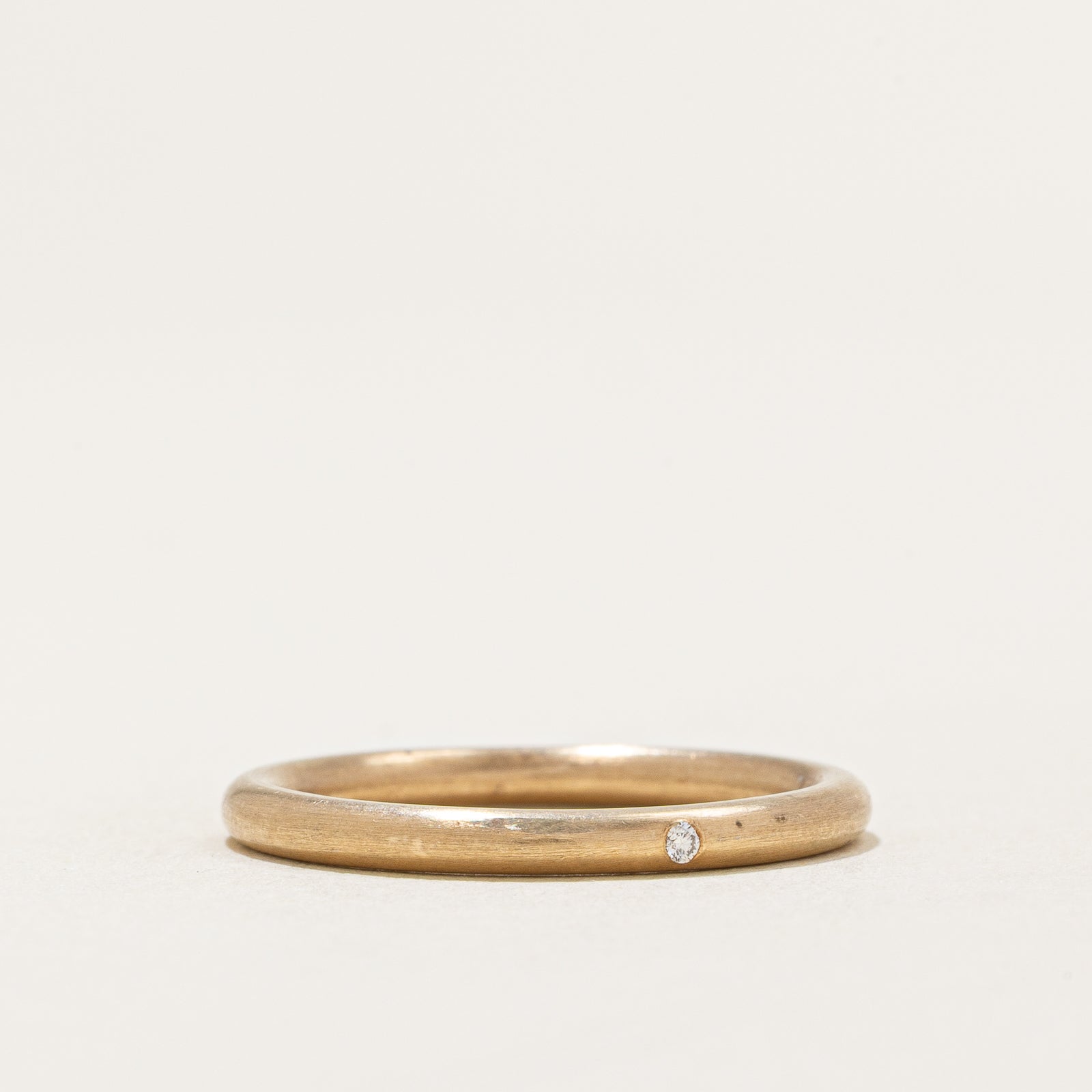 Bague avec diamant unique | 0,005 ct | Taille 6,5