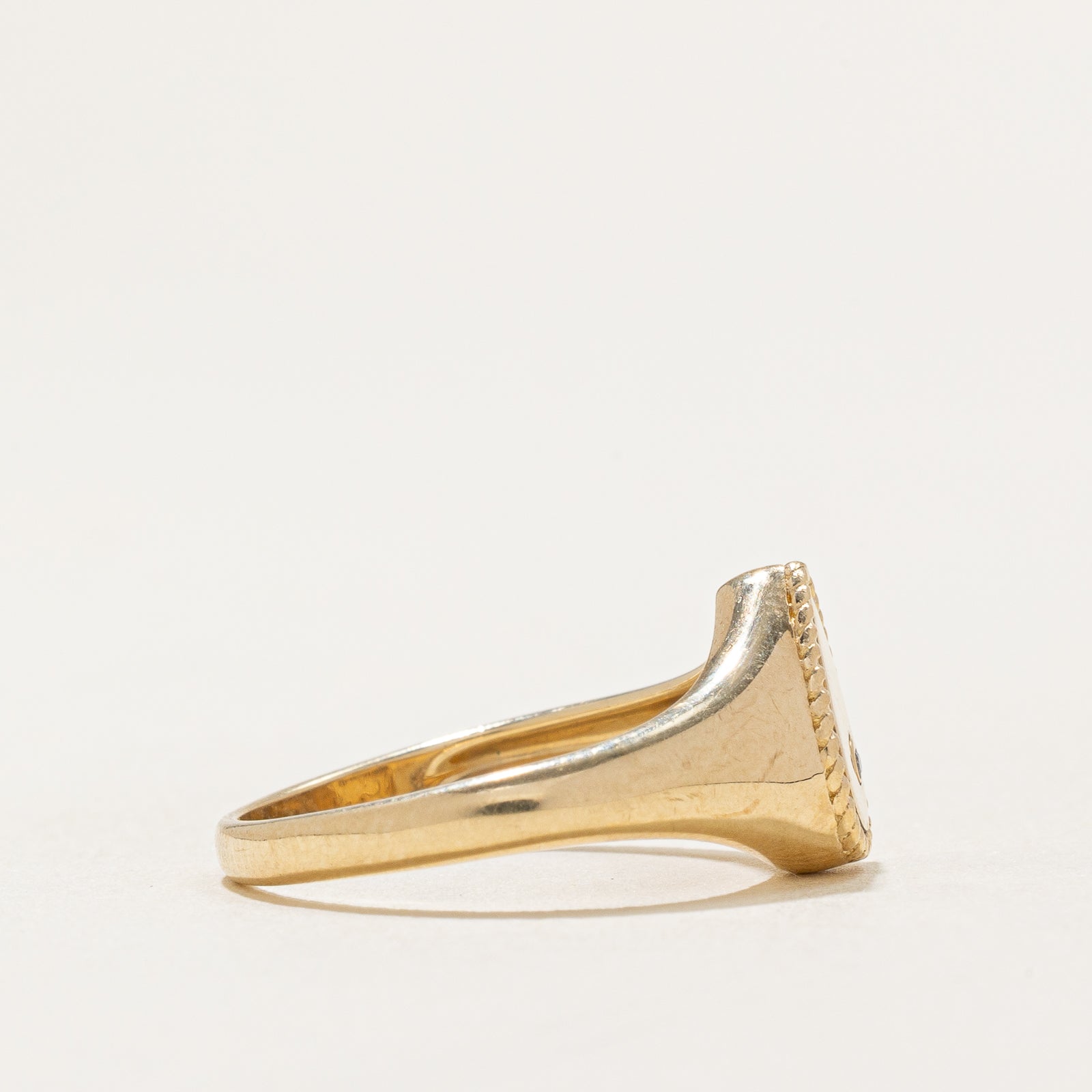 Single Stone Diamond Teardrop Ring | 0.001ct | SZ 5.25