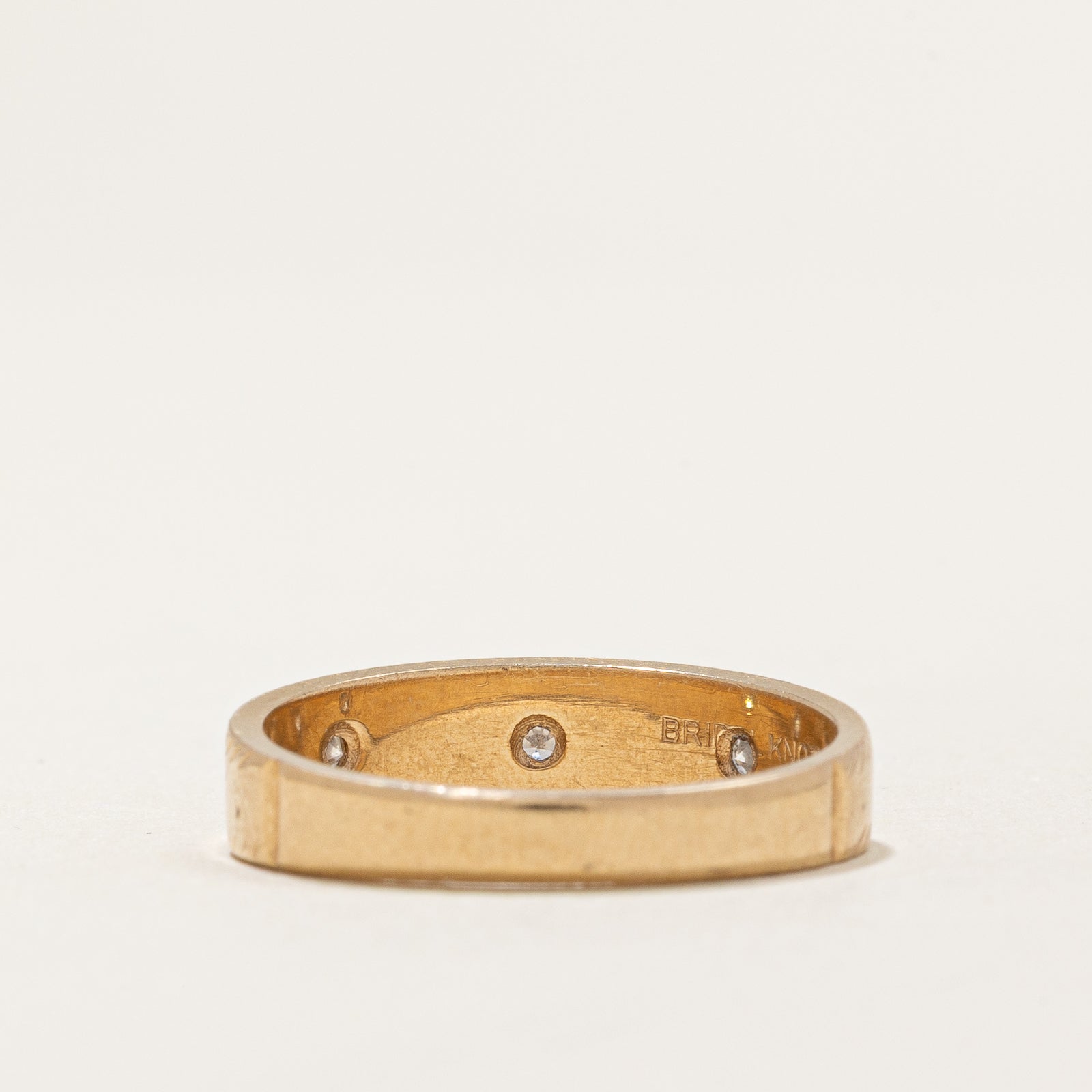 Bague trois diamants | 0,03 ct au total | Taille 6,75