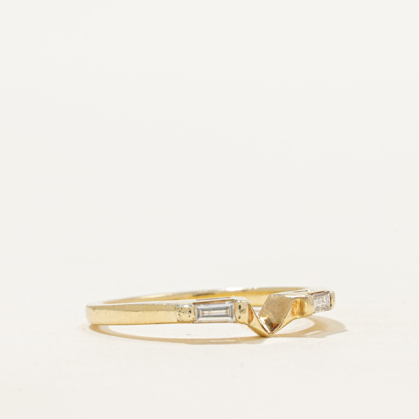Baguette Cut Diamond Contour Ring | SZ 6.5