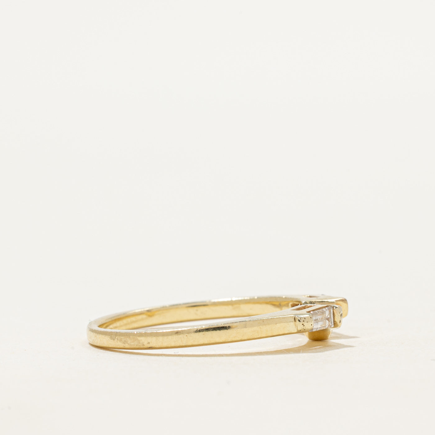 Baguette Cut Diamond Contour Ring | SZ 6.5